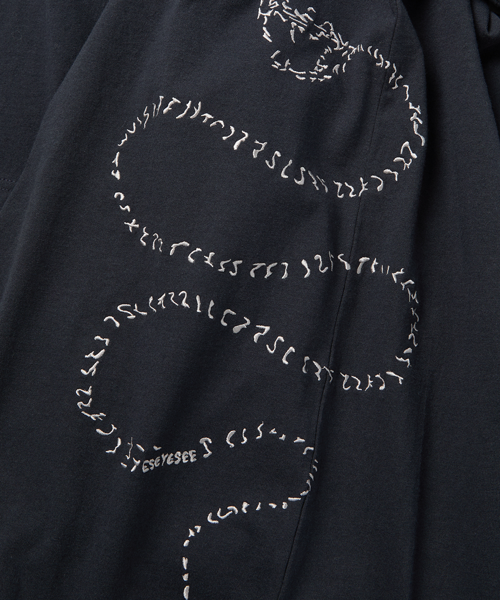 Y.E.S Jacquard Stripe Layerd L/S Charcoal