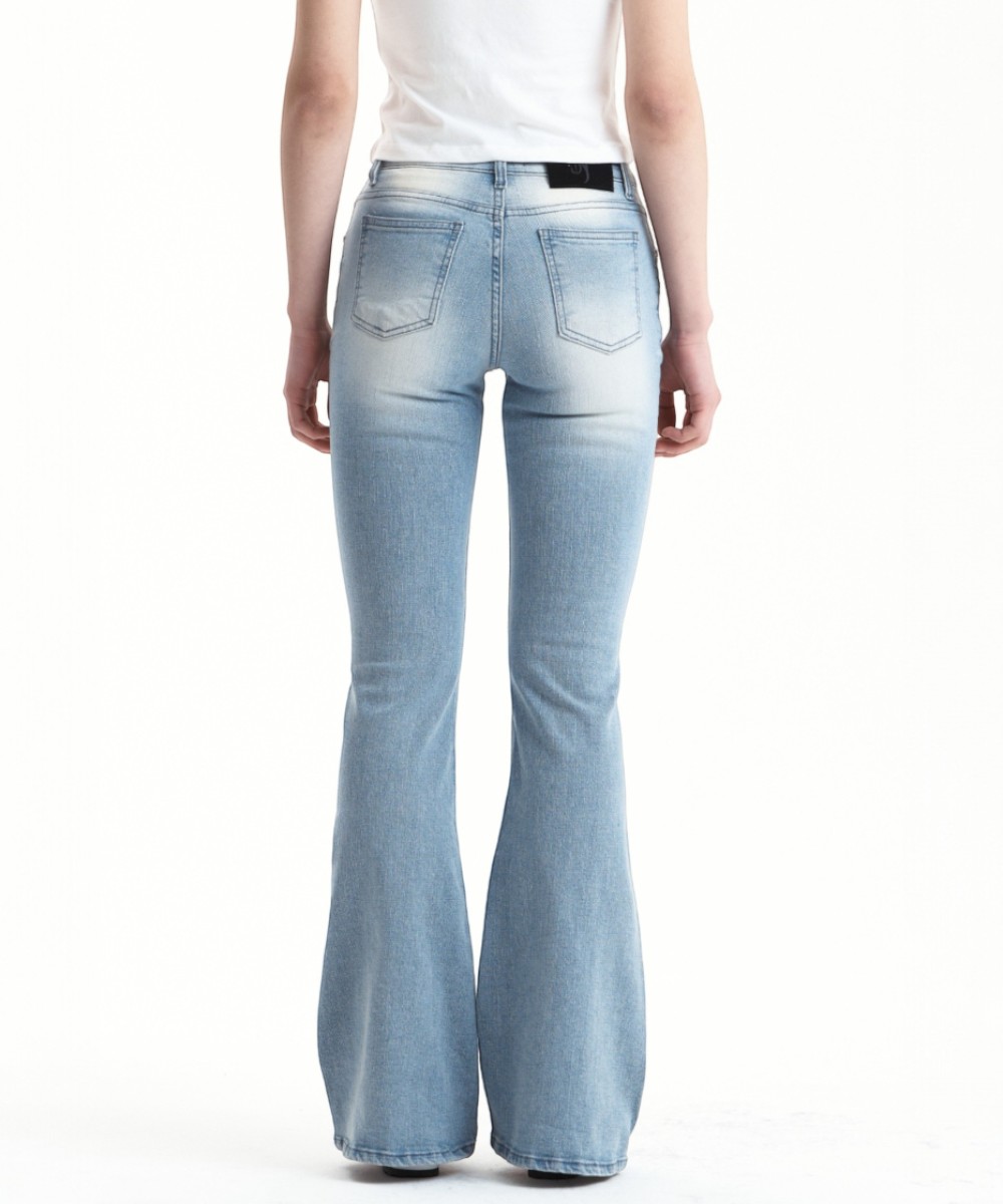 CAT WASHING DENIM PANTS LIGHT BLUE