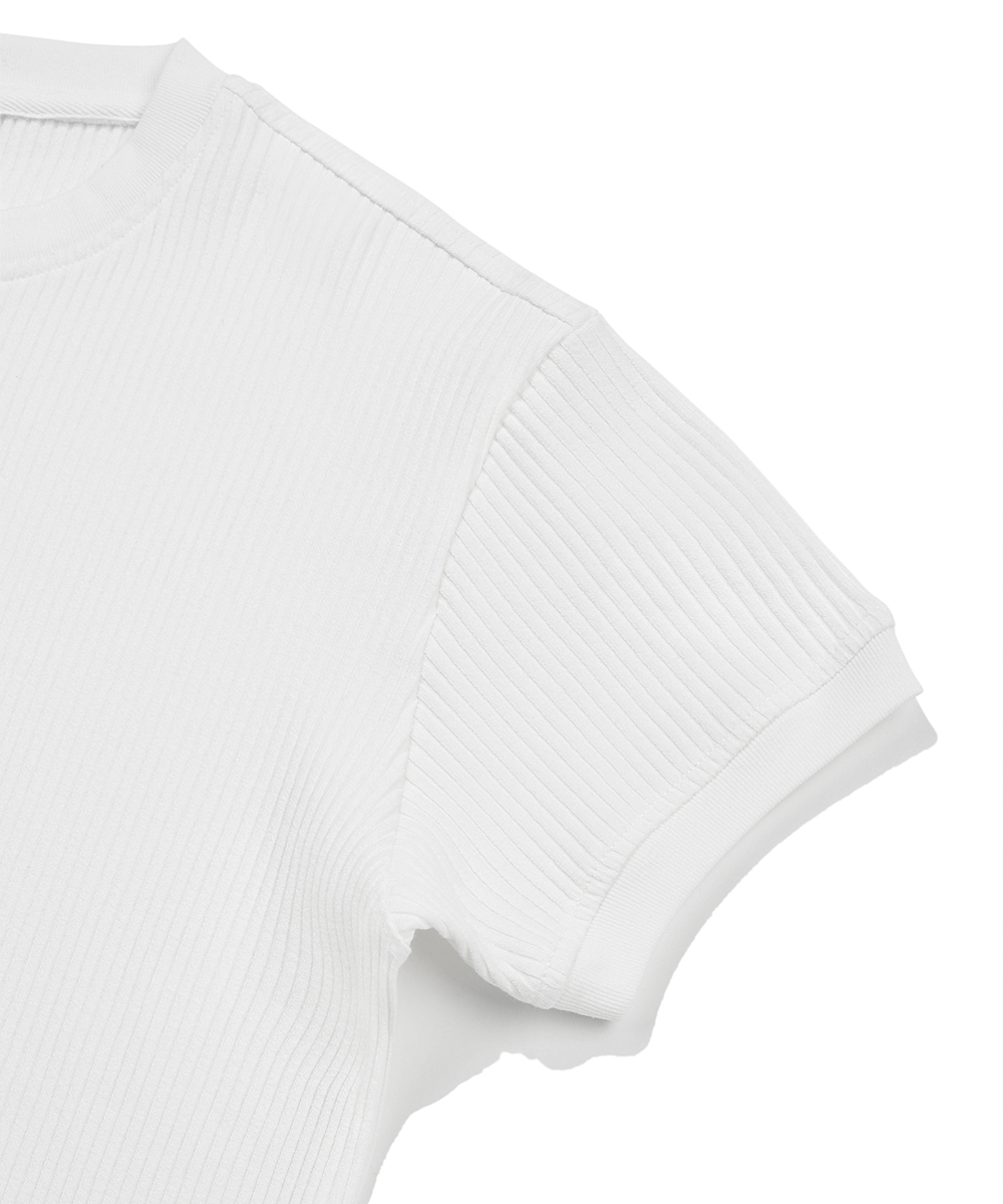 Henley Neck Half Sleeve T-Shirt [white]