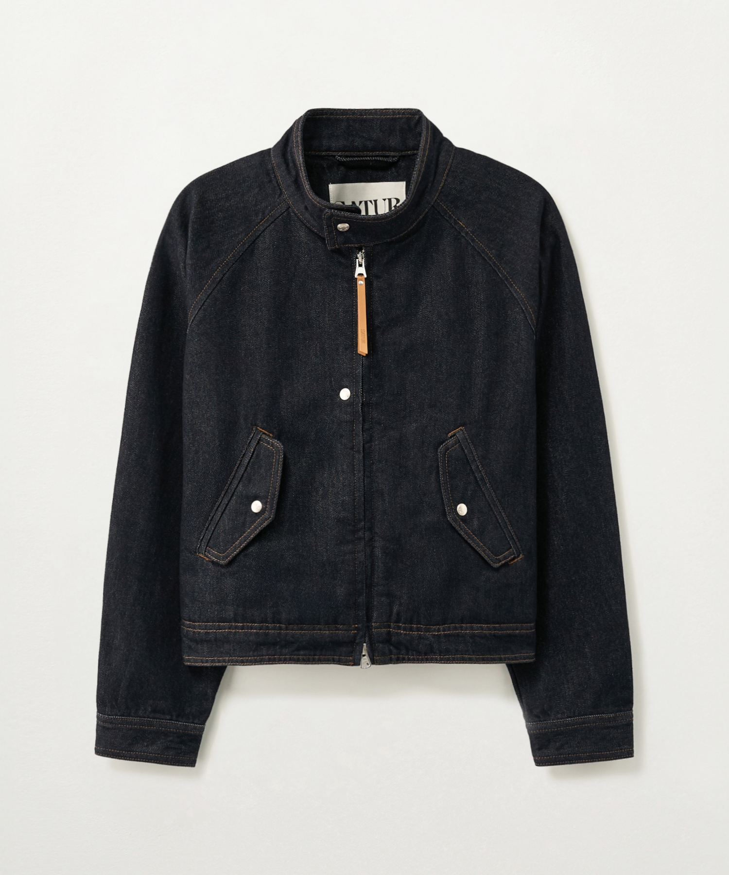 (W) Nonefade Denim Harrington куртка Indigo