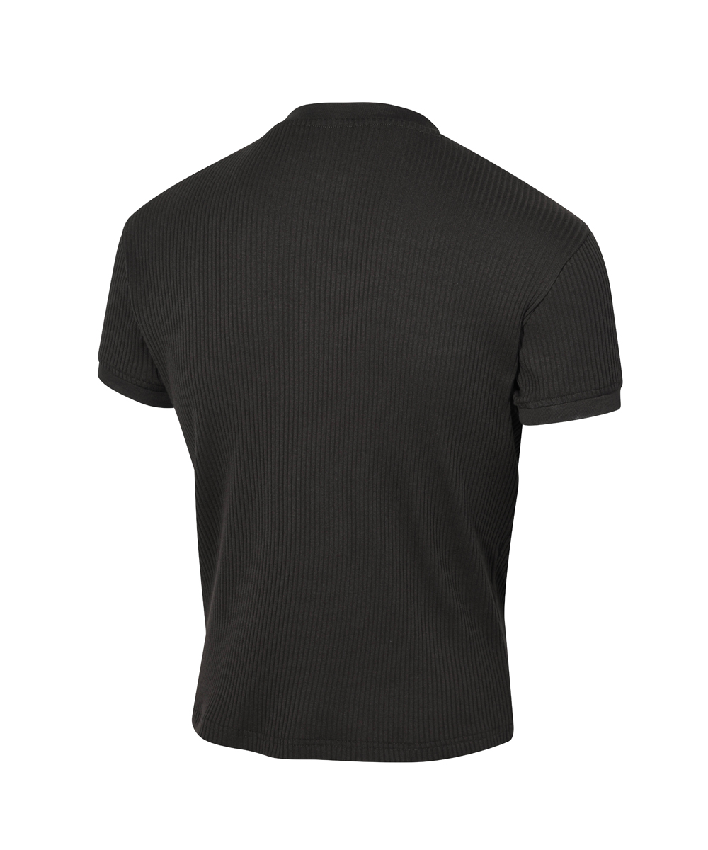 Henley Neck Half Sleeve T-Shirt [chachol]