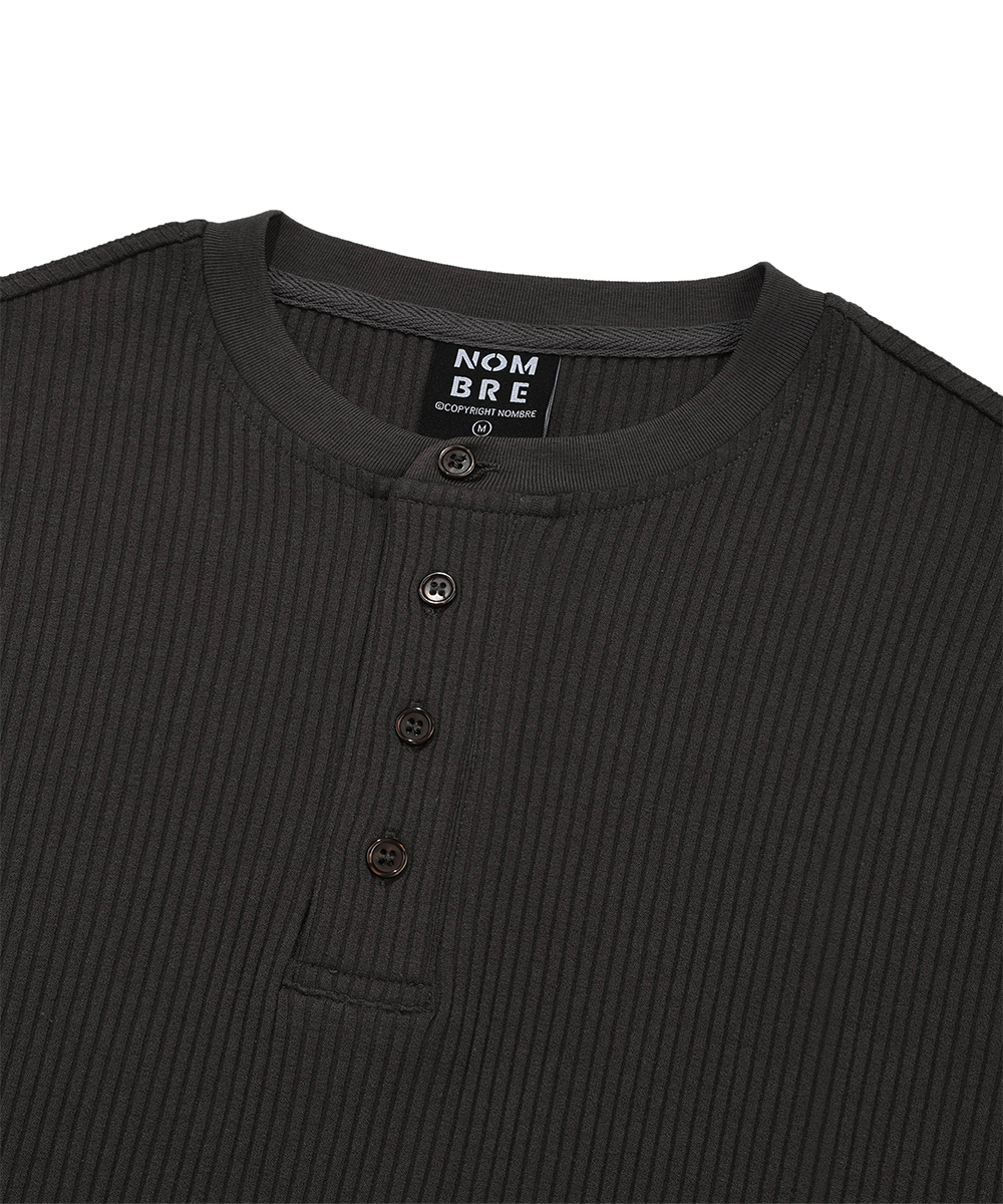 Henley Neck Half Sleeve T-Shirt [chachol]