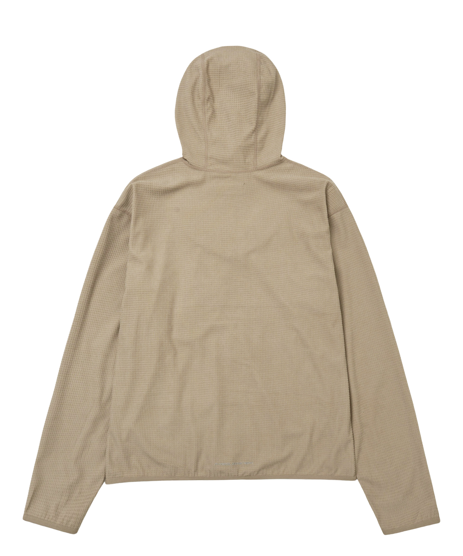 H-Tech Grid Fleece Hoodie Zip-Up Beige