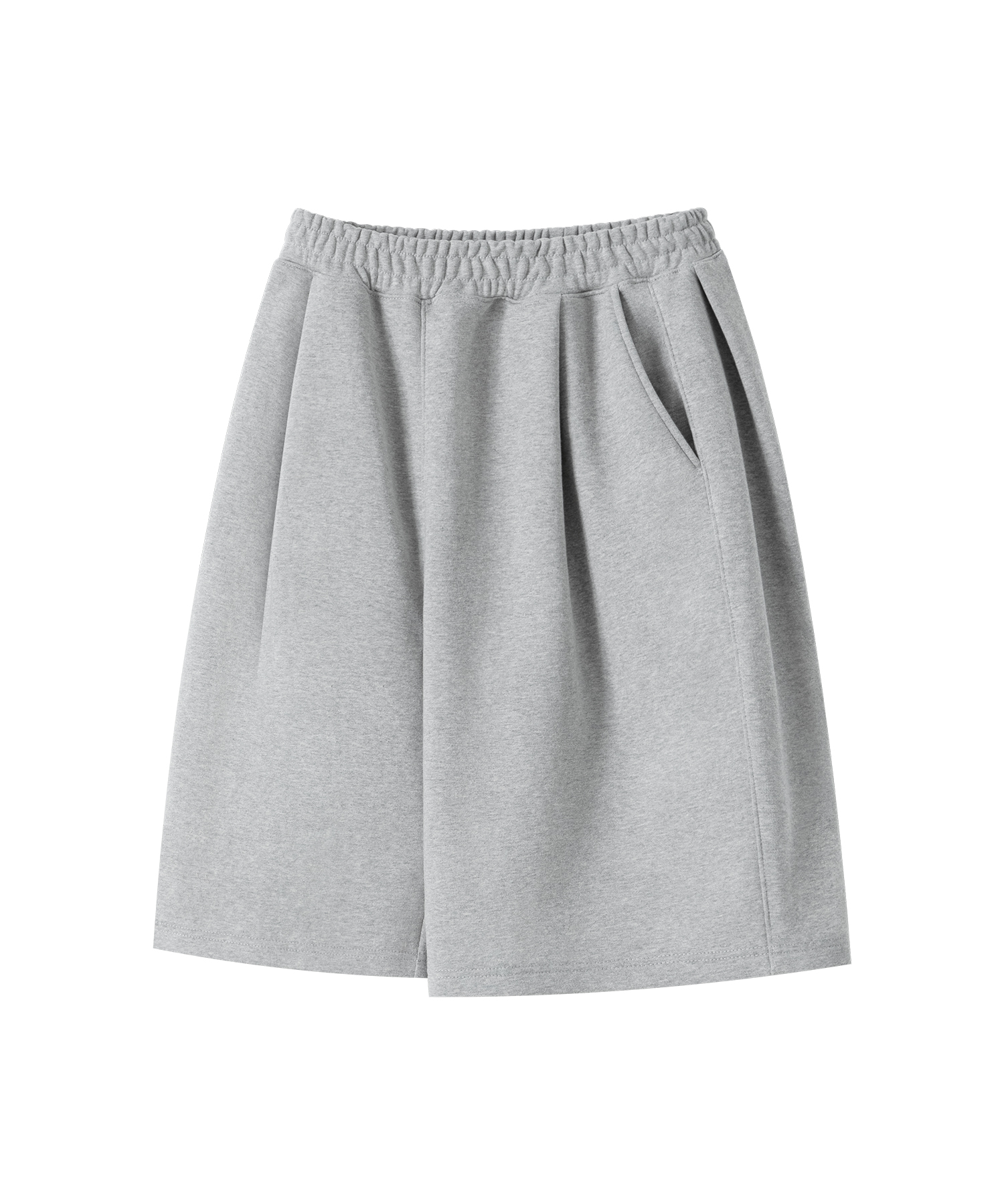 Широкие трикотажные шорты с защипами (3Color)