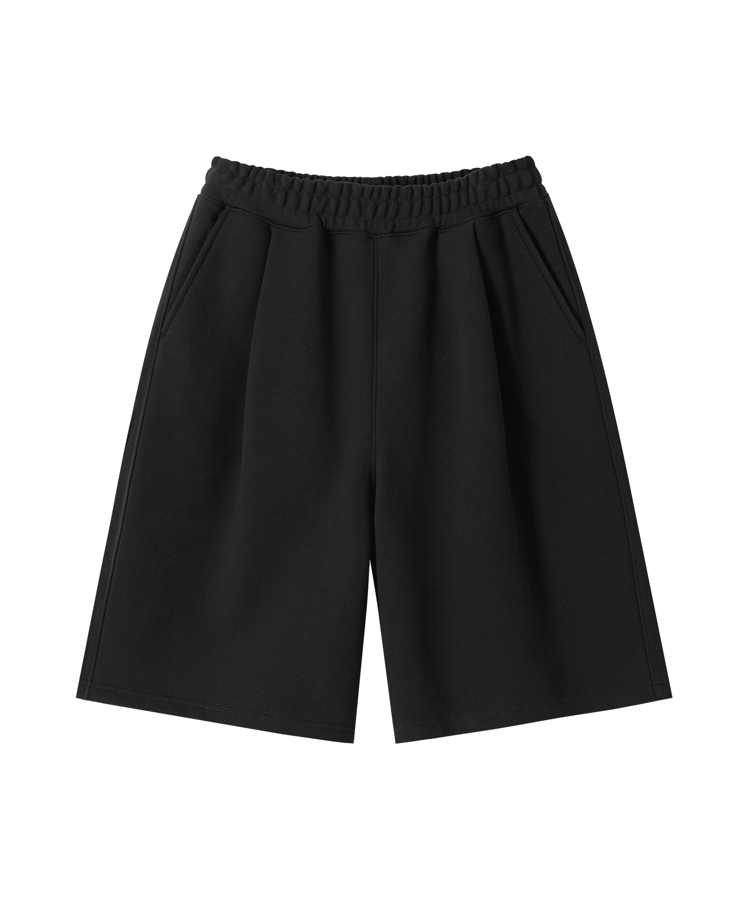 Широкие трикотажные шорты с защипами (3Color)