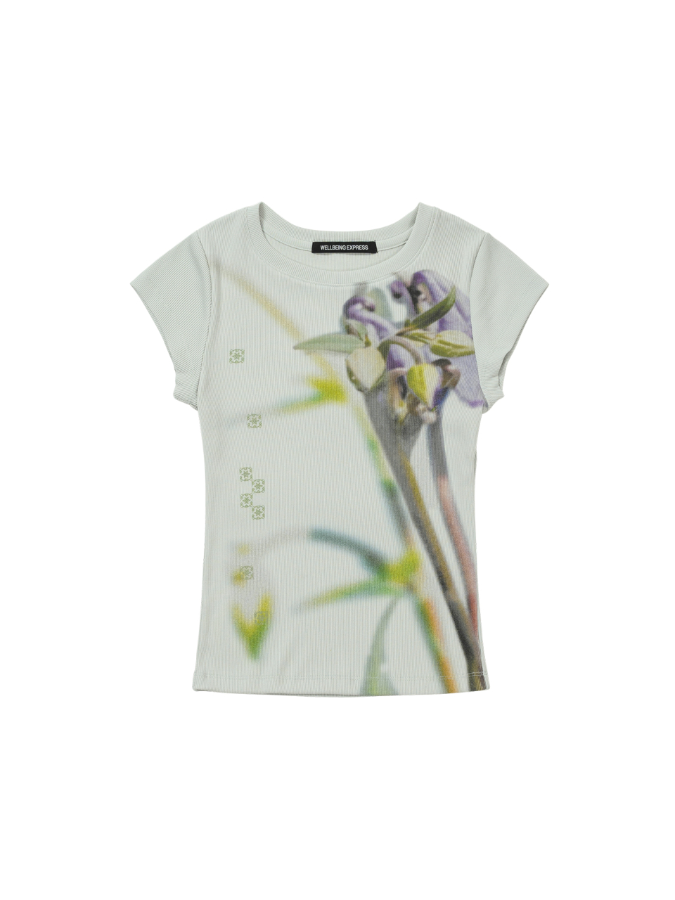 FLOWER HALF SLEEVE TEE - 3 COLORS MINT
