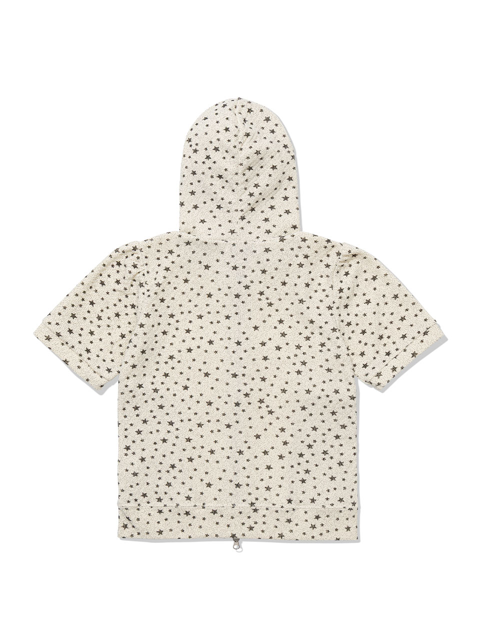 STAR SHIRRING HOODED ZIP-UP(IVORY)