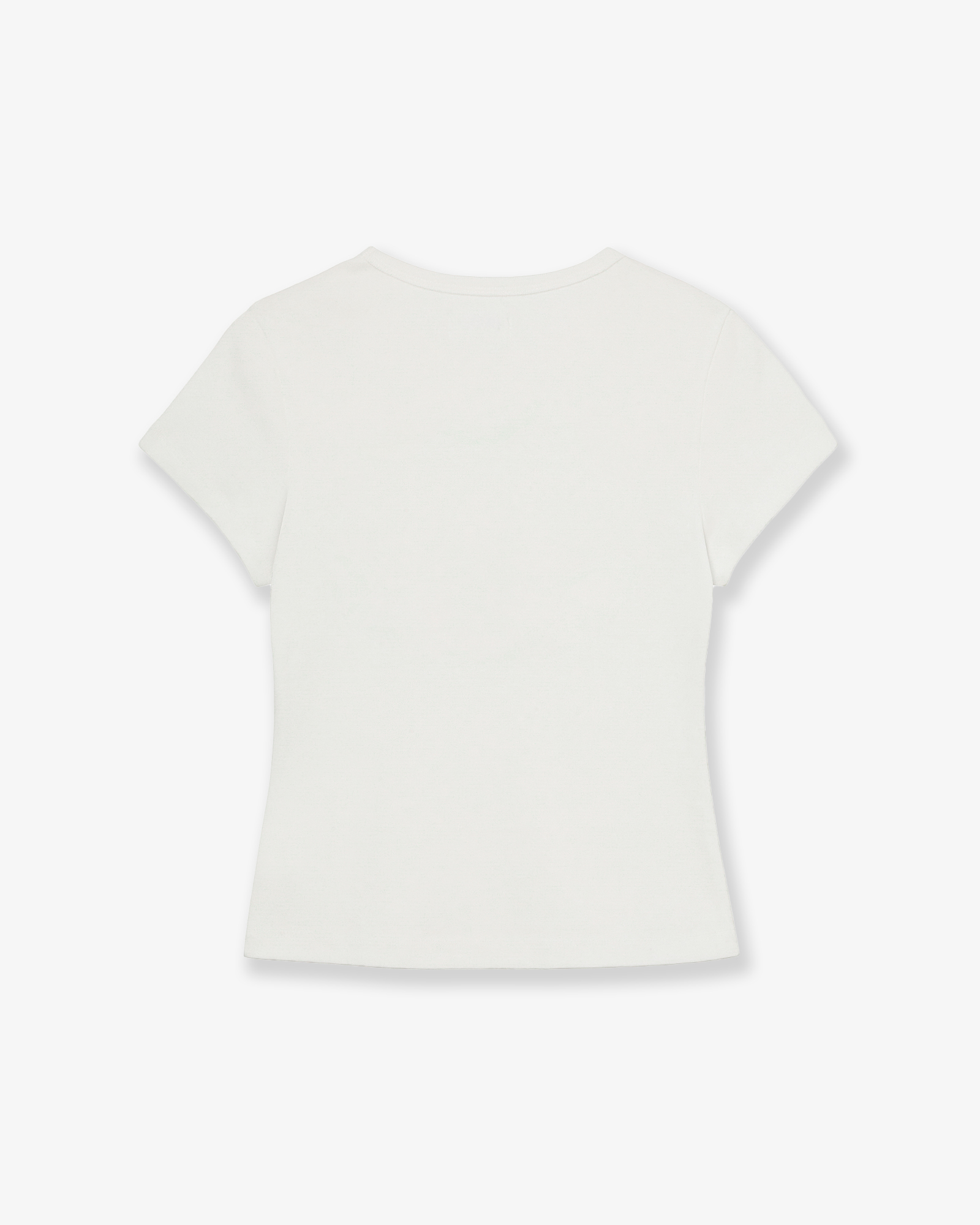 APPLIQUE FLOWER LOGO TEE [WHITE]