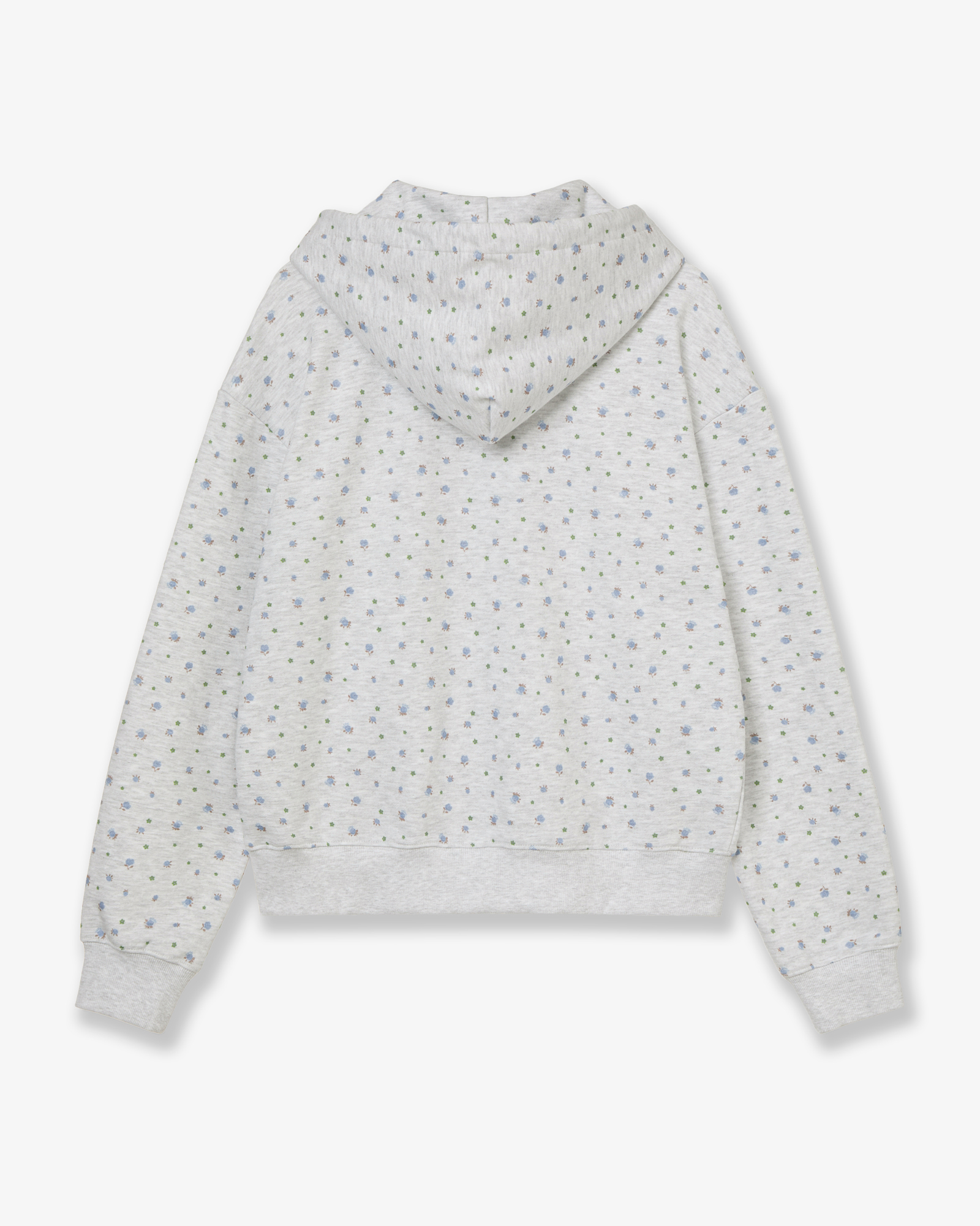 WEB LOGO FLOWER HOOD ZIP UP [BLUE]