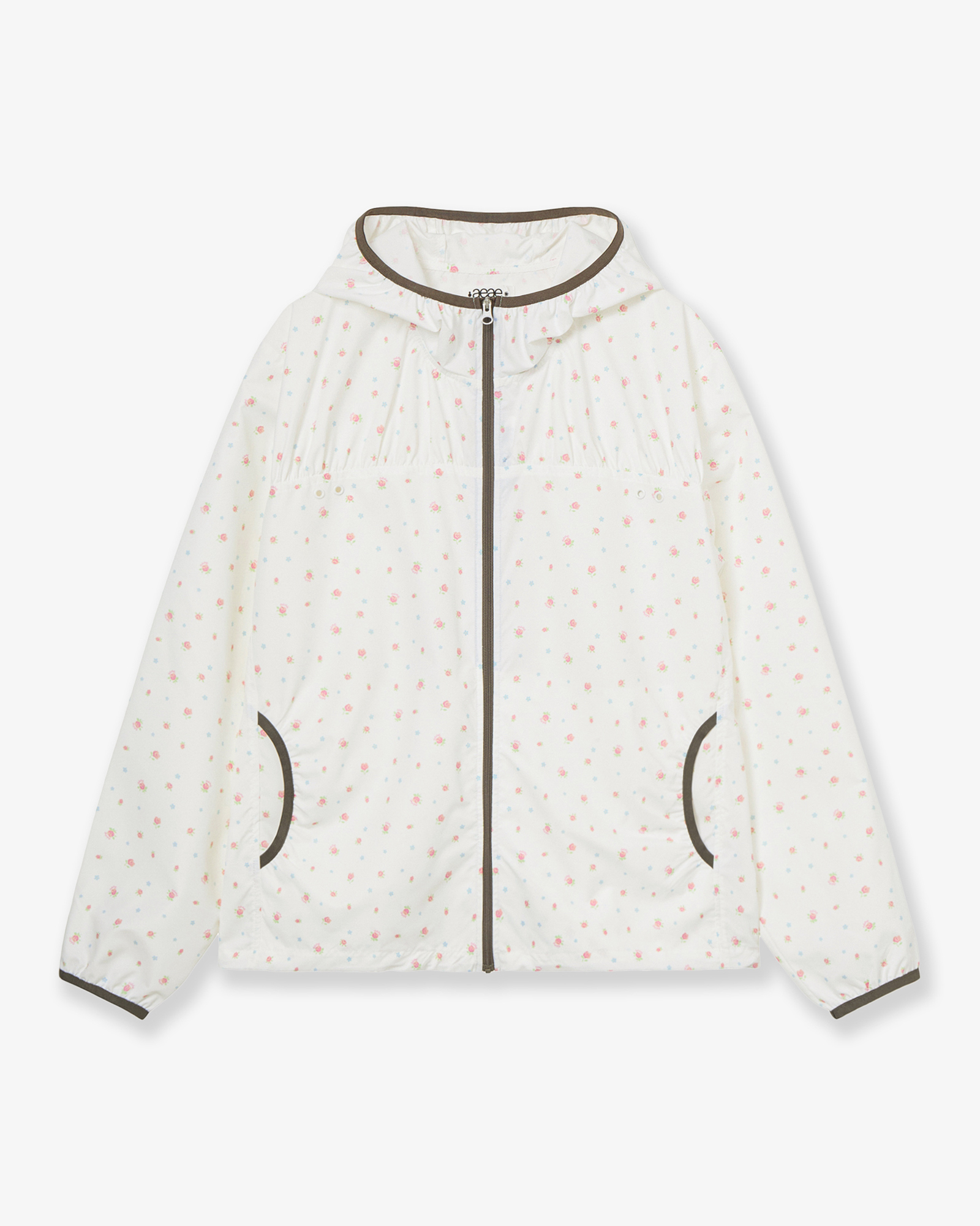 FLOWER WINDBREAKER JACKET [WHITE]