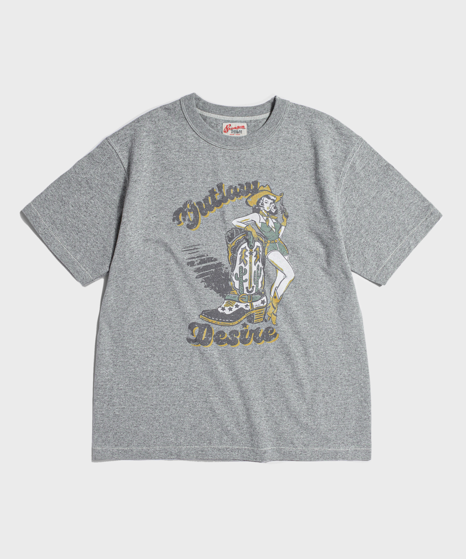 Western Boot Loopwheeled Graphic Tee Melange