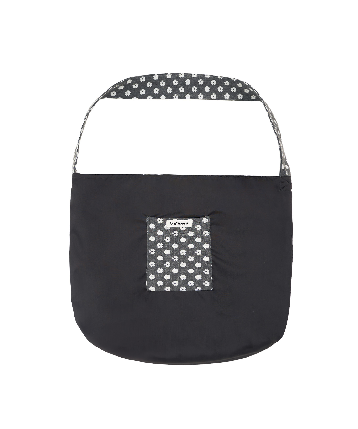 Reversible Three Wood Button Vintage Bag Gray