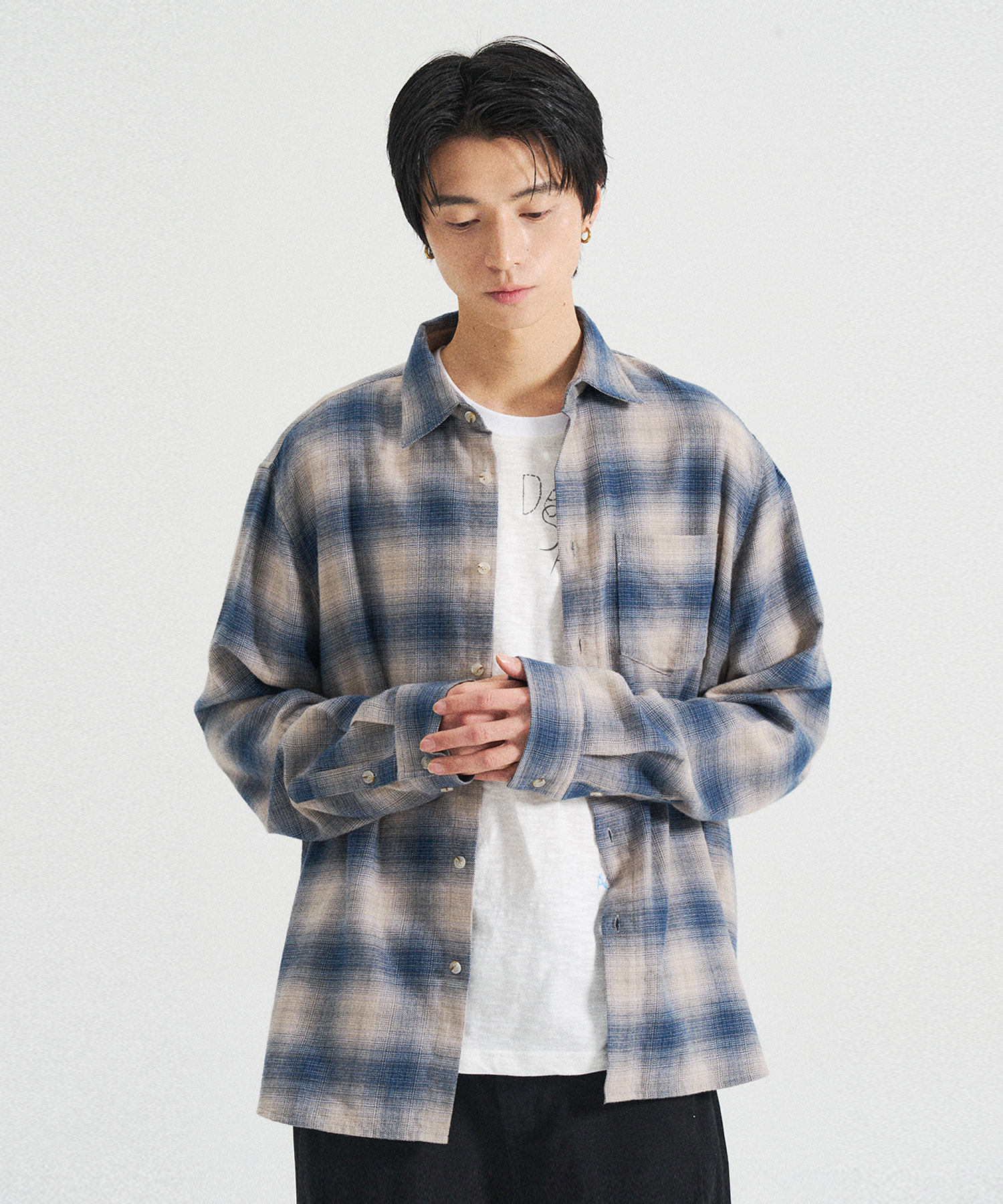PLANNEL CUFF CHECK SHIRT