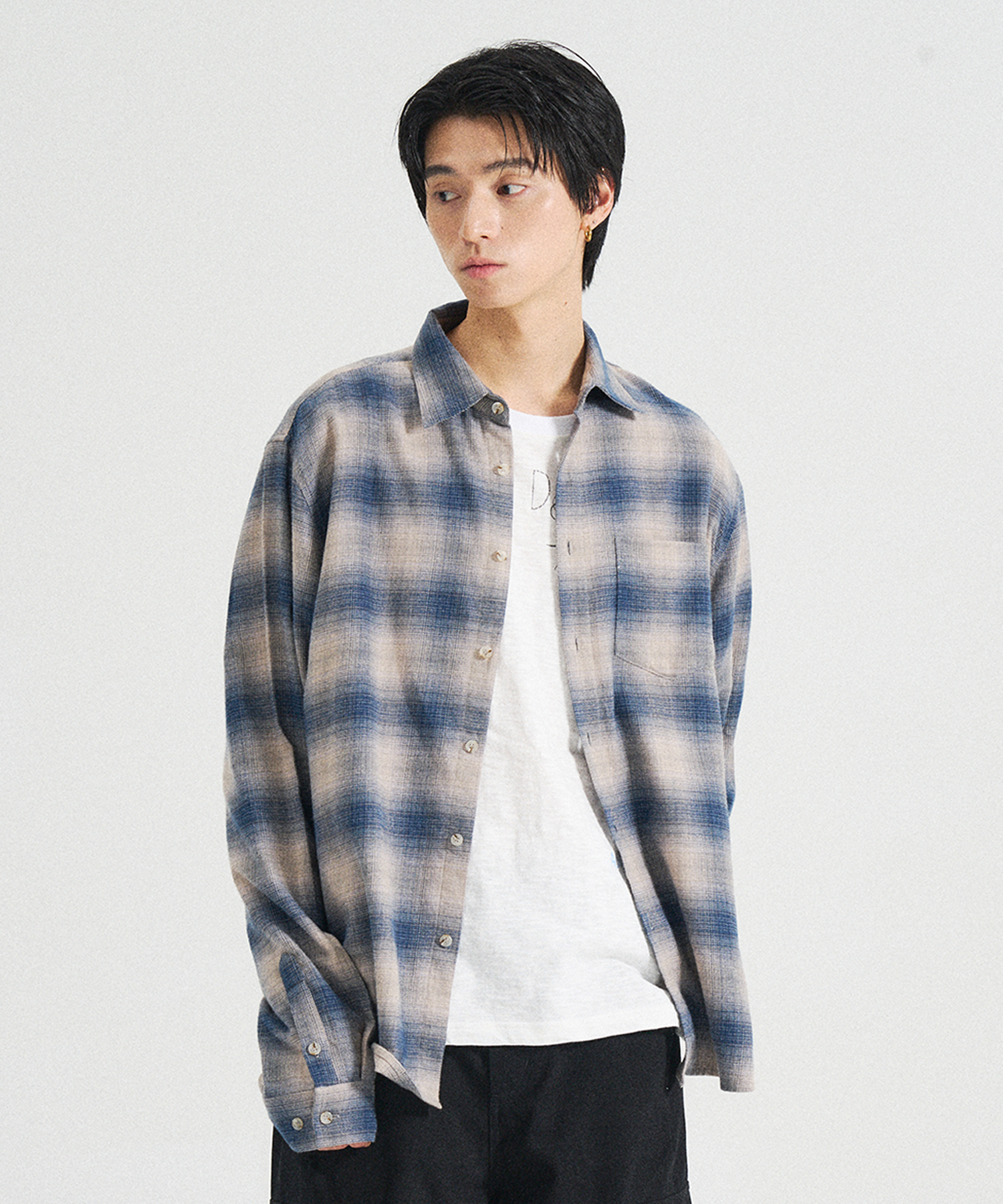 PLANNEL CUFF CHECK SHIRT