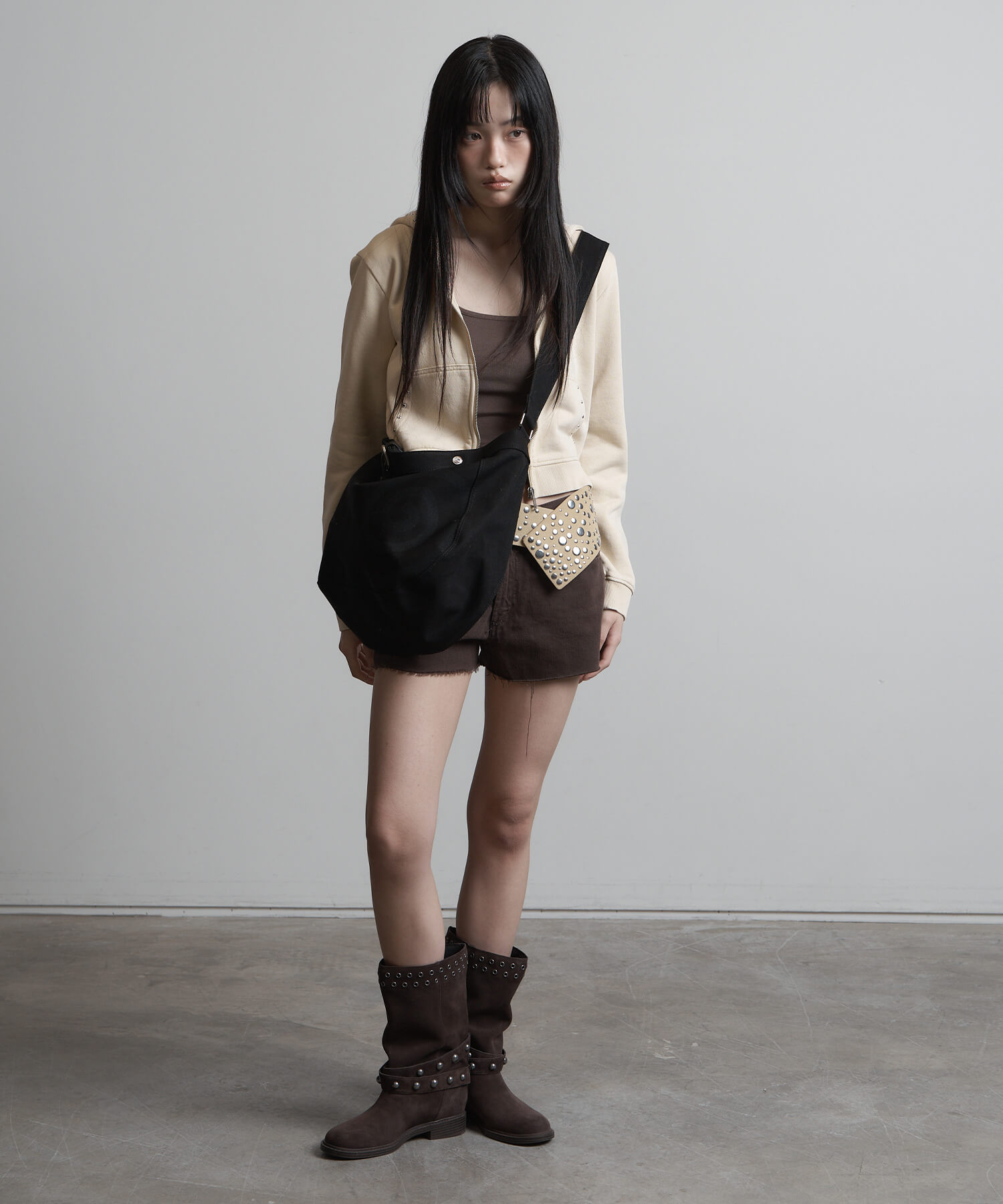 Spiral Canvas cross bag Black
