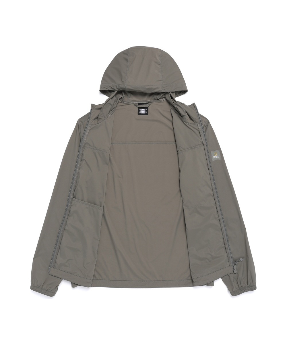 N262UJP910 Худи-ветровка на молнии Wallace G/Khaki