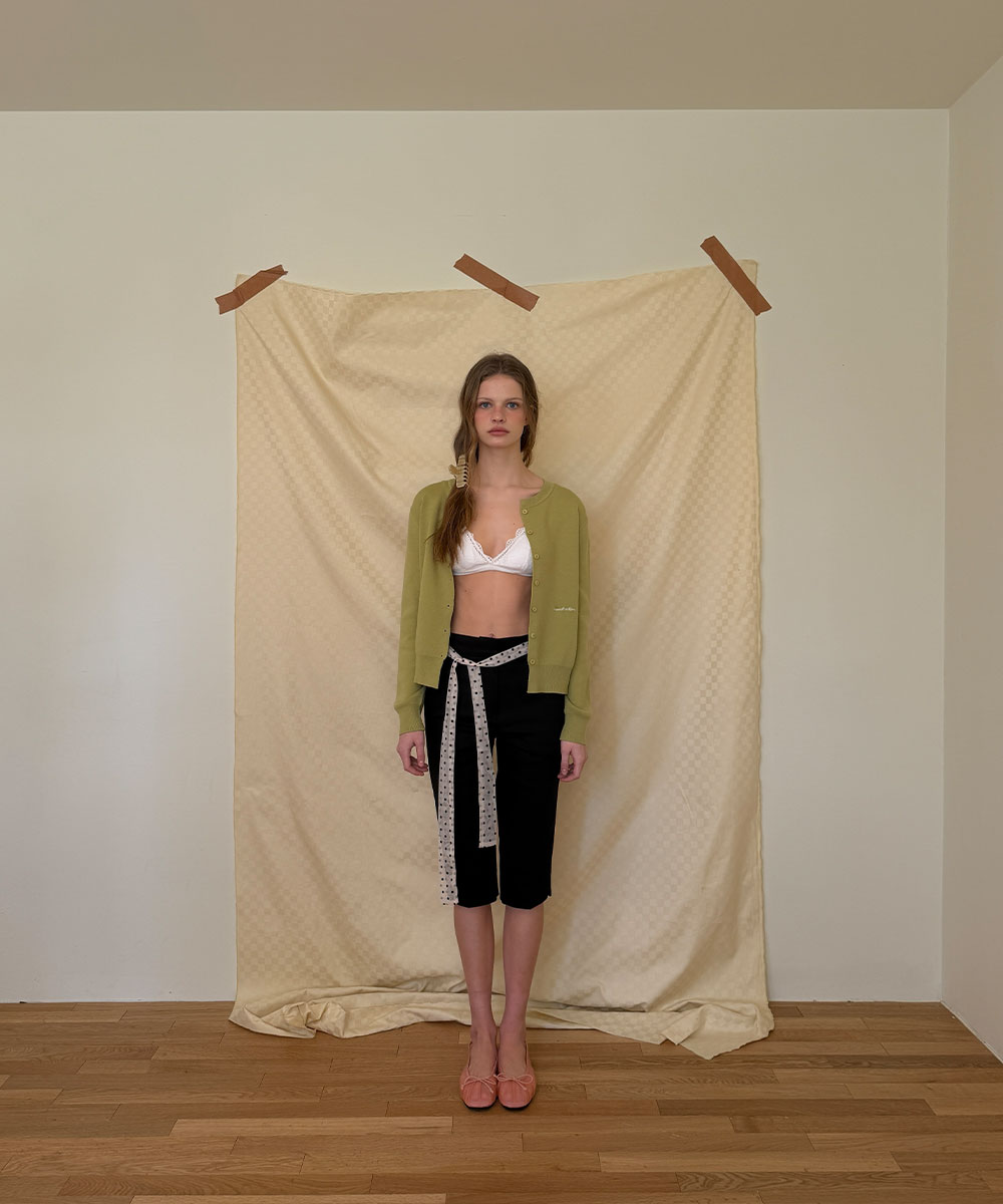 post round cardigan - оливковый