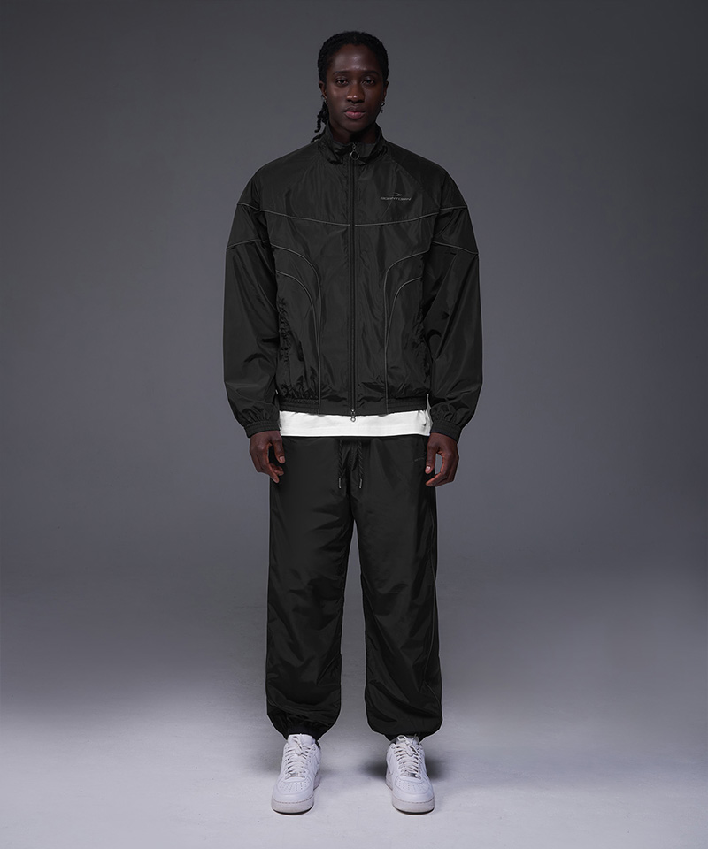 woven piping track брюки [black]