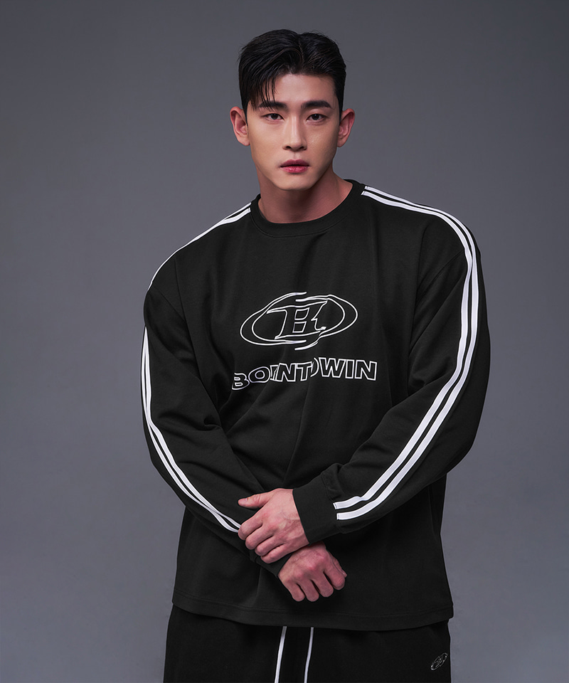 символ logo track long sleeve [black]