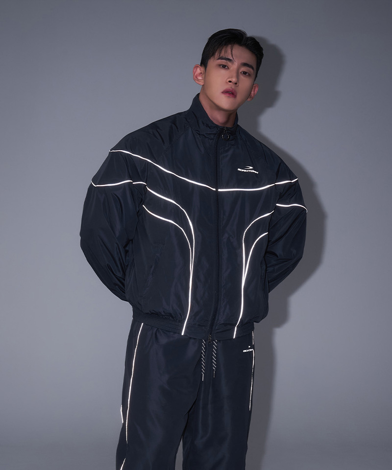 woven piping track куртка [navy]