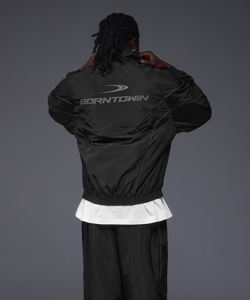 woven piping track куртка [black]
