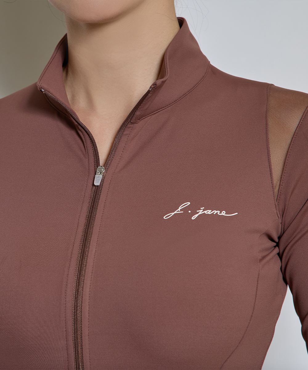 mochi long sleeve double flared платье (brown)