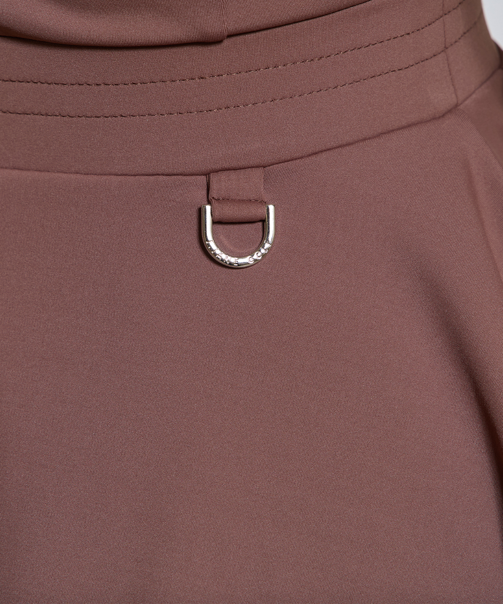 mochi long sleeve double flared платье (brown)