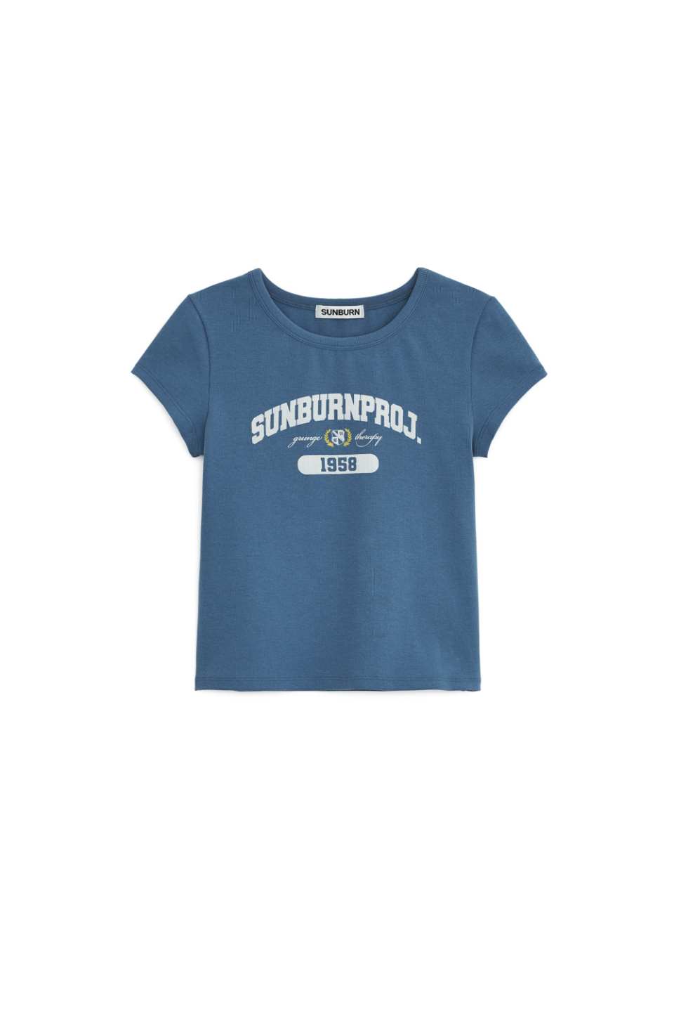 SUNBURN LOGO CAP SLEEVE T-SHIRT - 2 COLORS BLUE