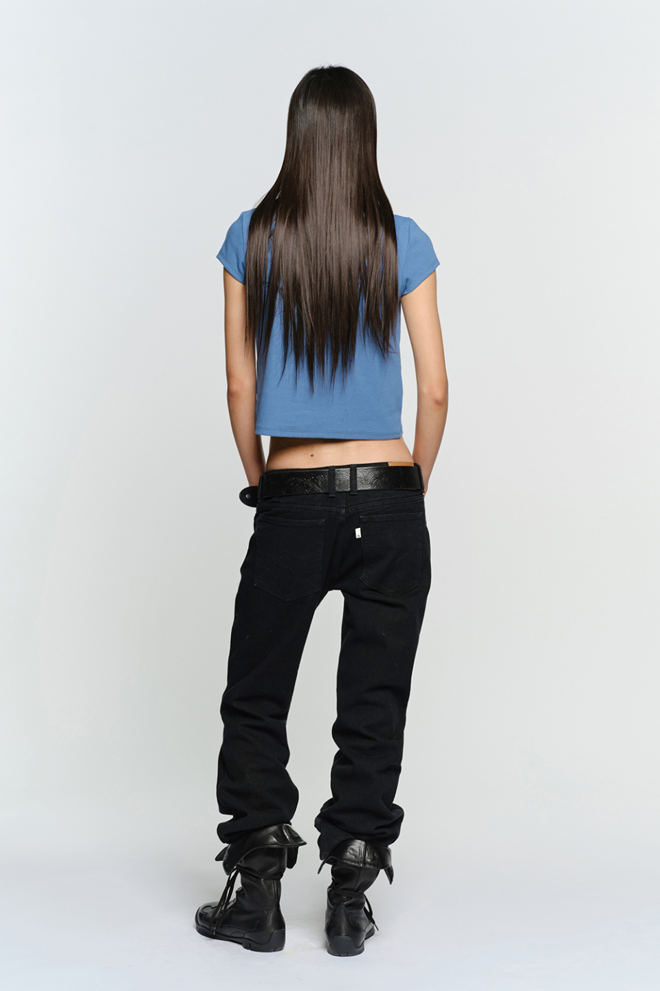 SUNBURN LOGO CAP SLEEVE T-SHIRT - 2 COLORS BLUE