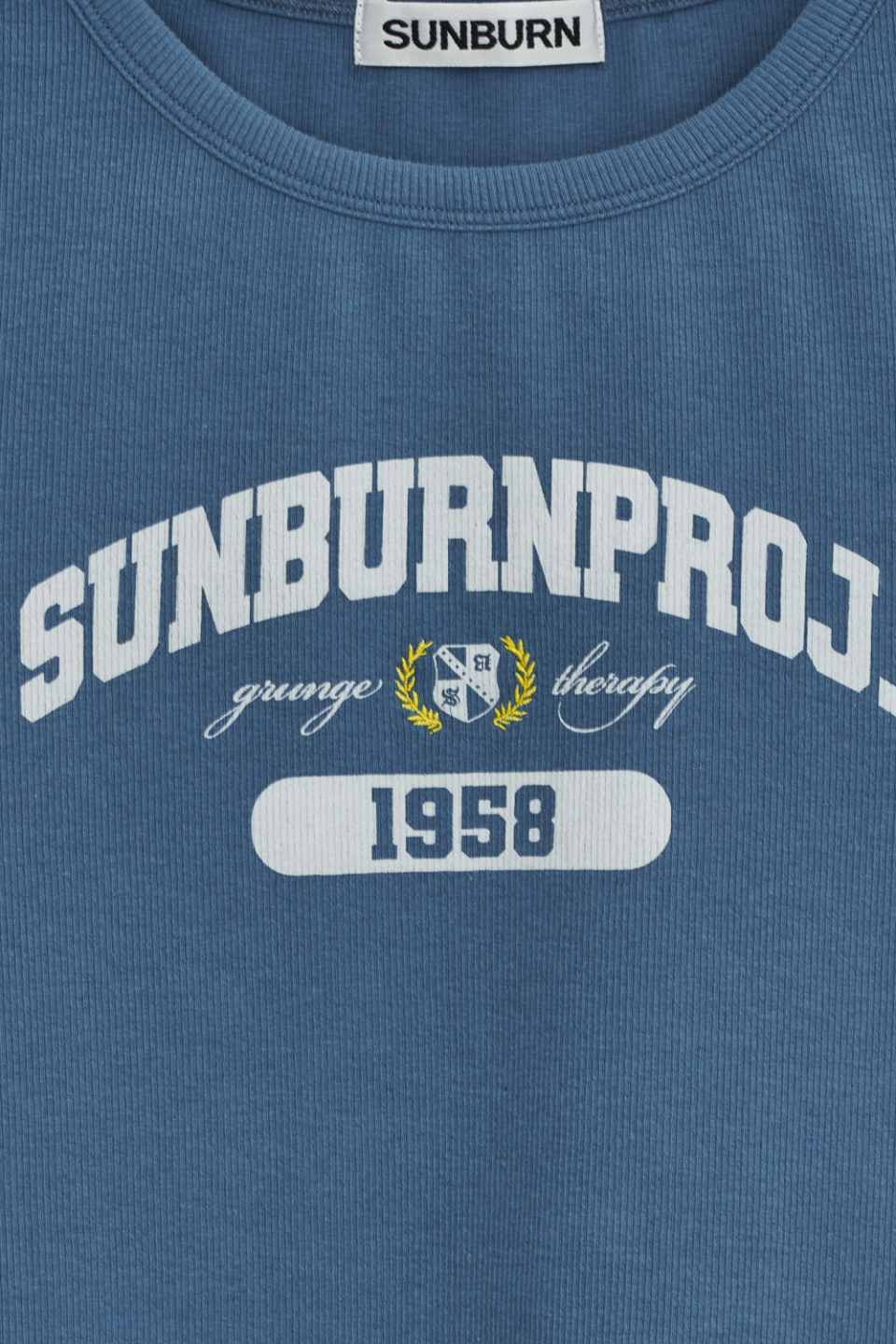 SUNBURN LOGO CAP SLEEVE T-SHIRT - 2 COLORS BLUE