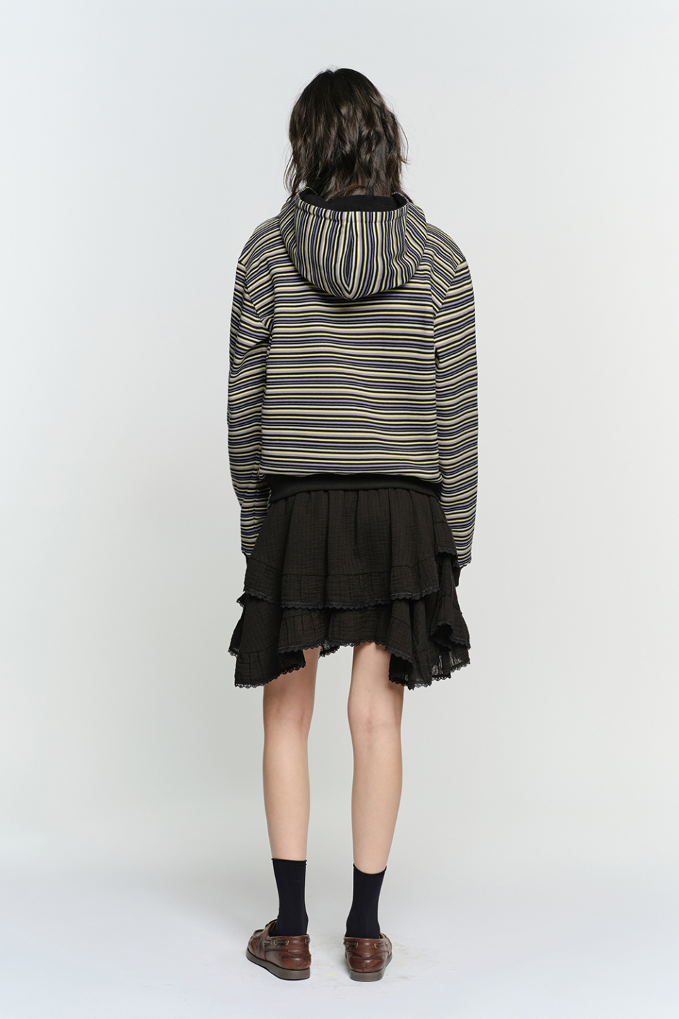 MUSINSA | SUNBURNPROJECT STRIPE FLAP POCKET HOODIE ZIP-UP, BLACK