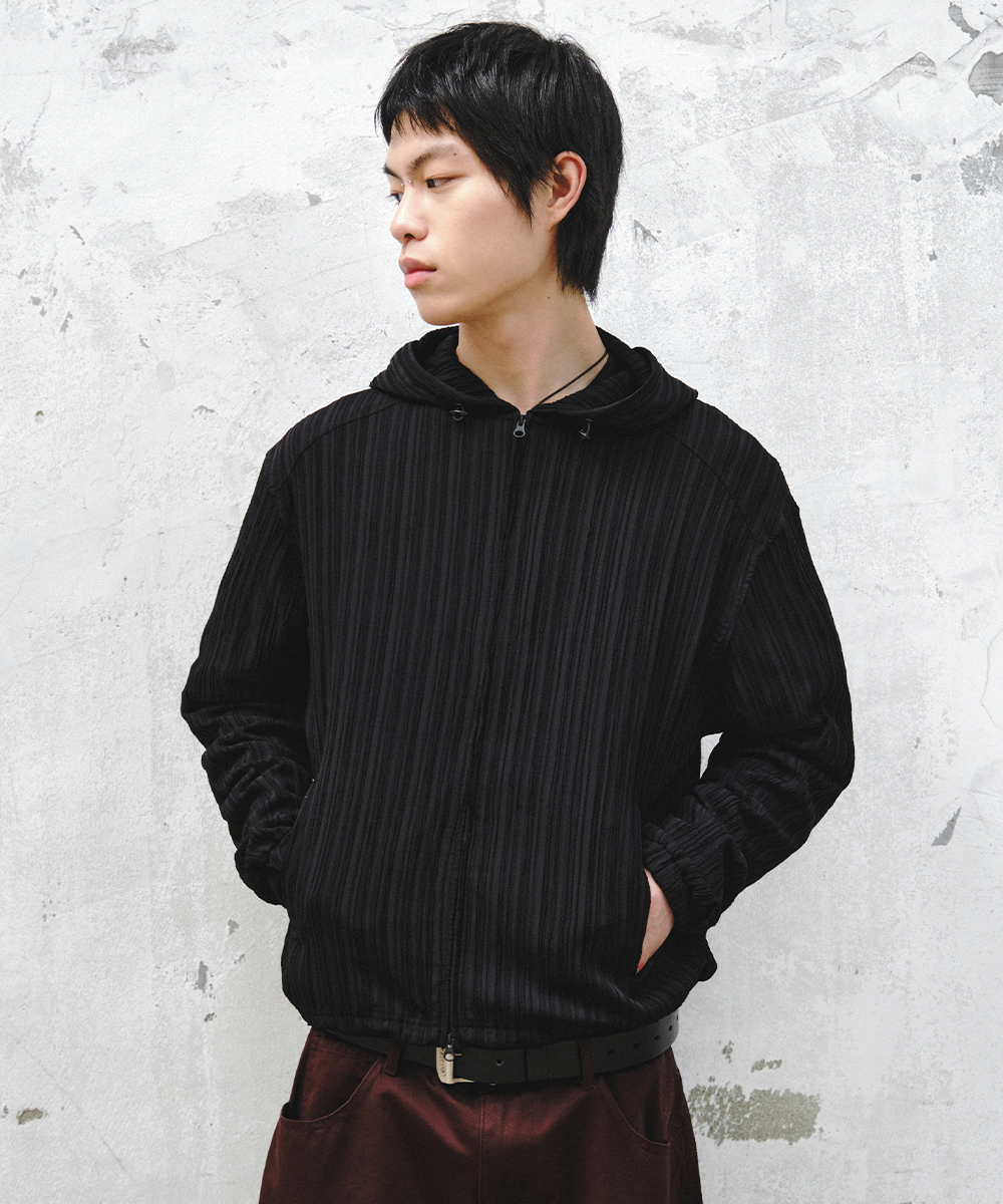 ripple с капюшоном zip-up jacket_black