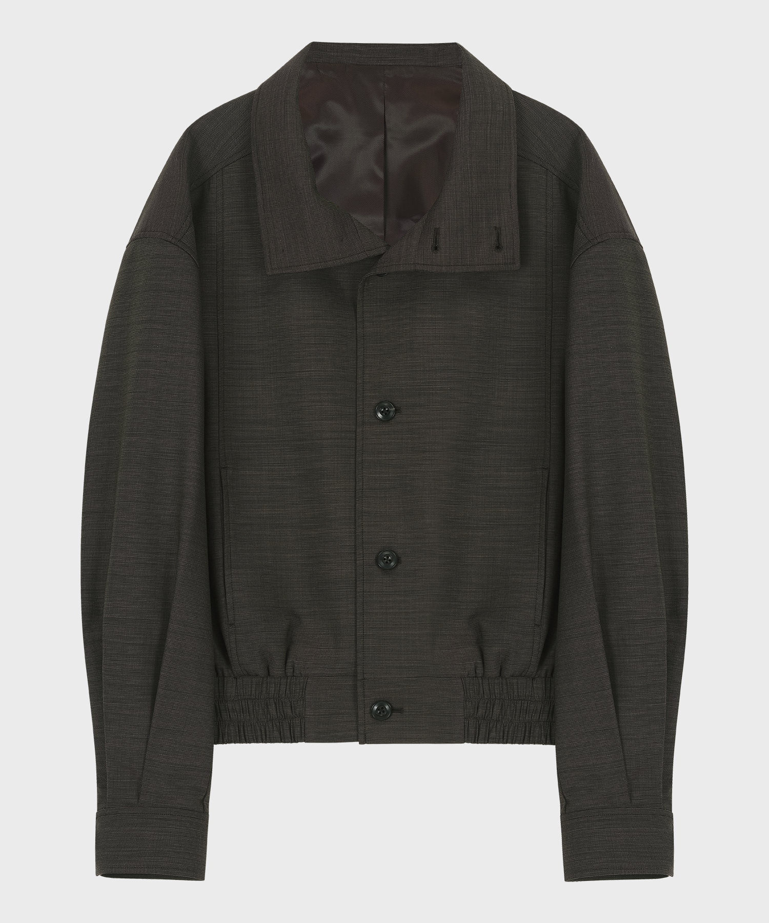 шерсть classic высокий neck blouson (brown)