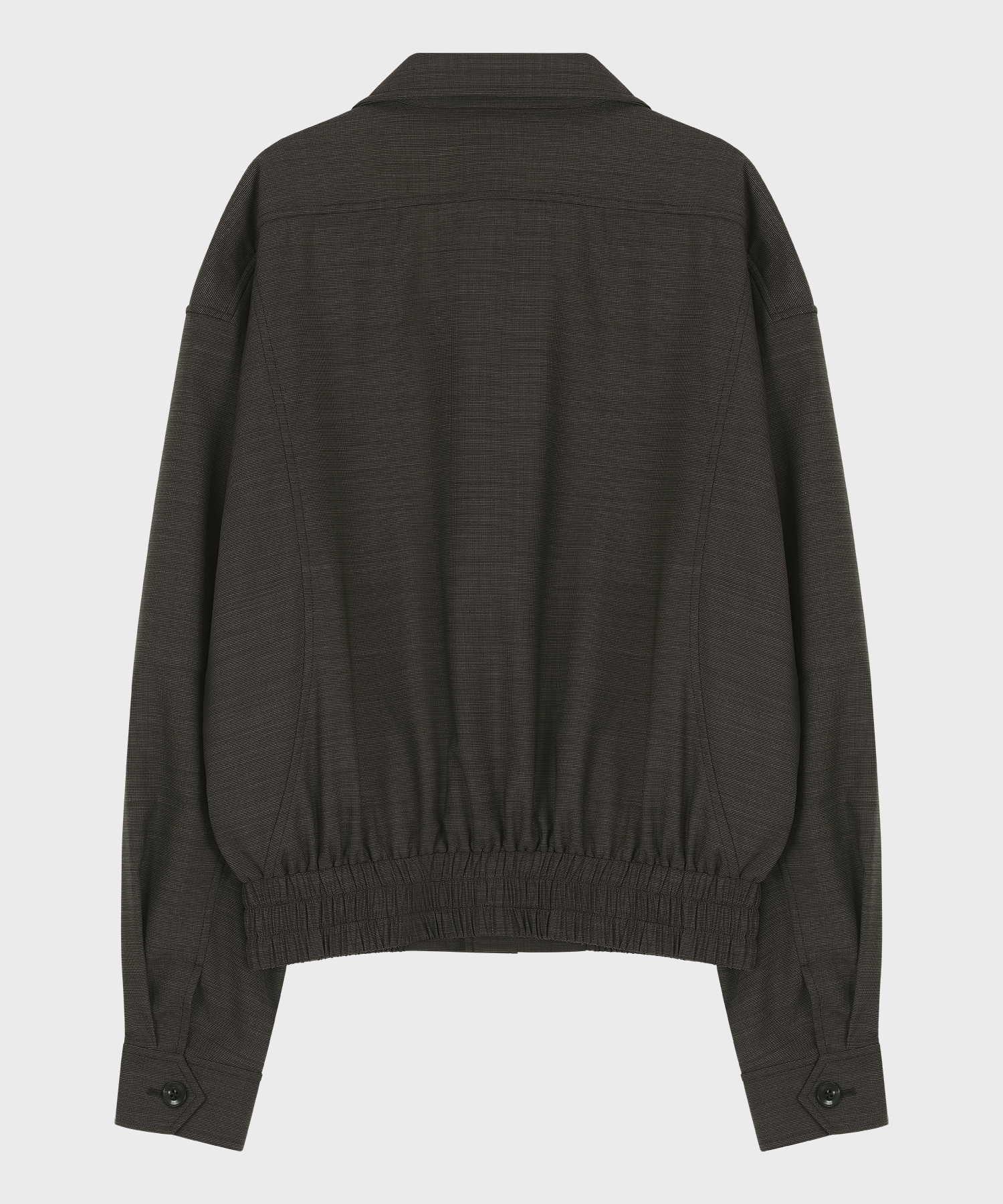 шерсть classic высокий neck blouson (brown)
