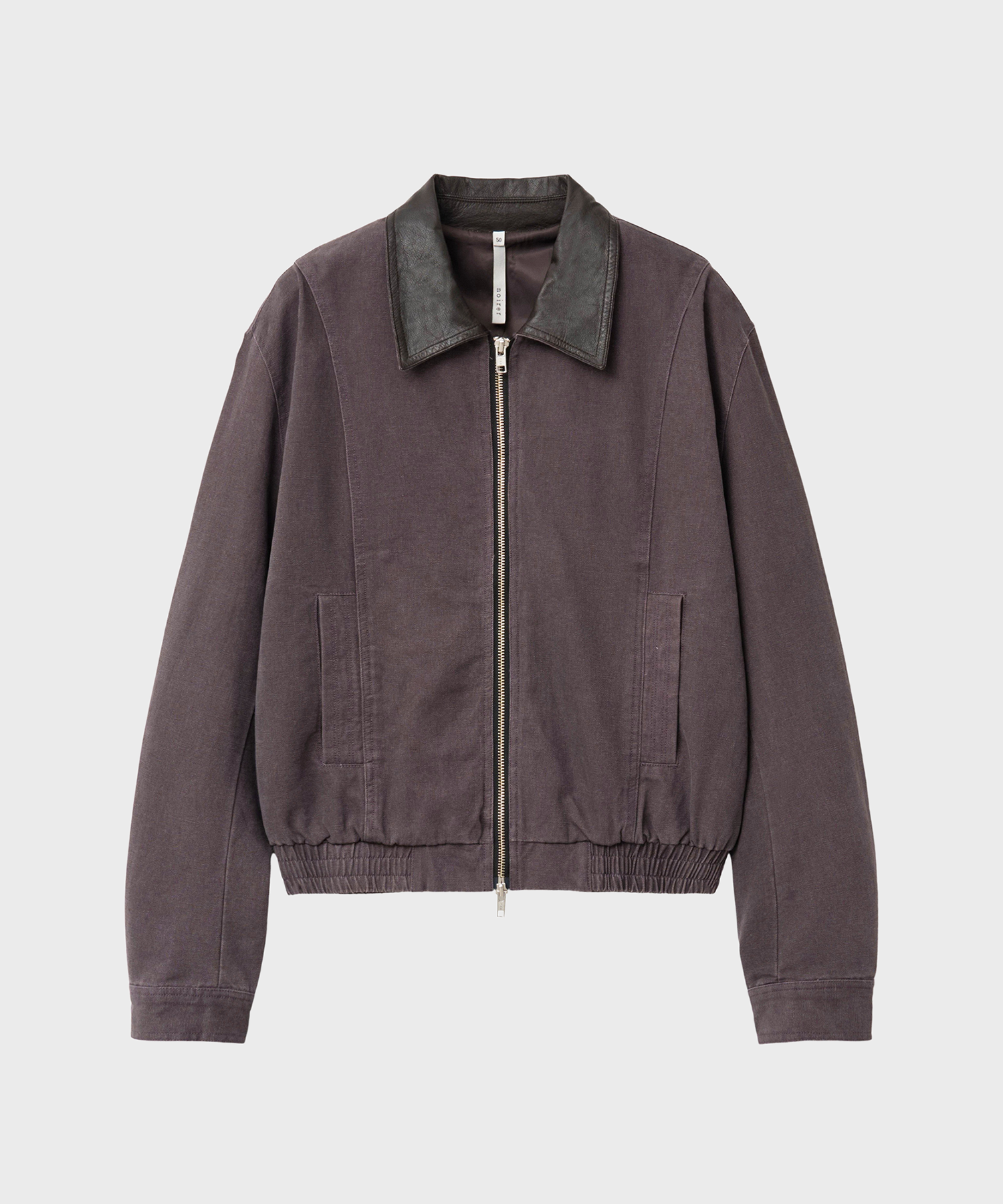 leather хлопок washed blouson (ash purple)