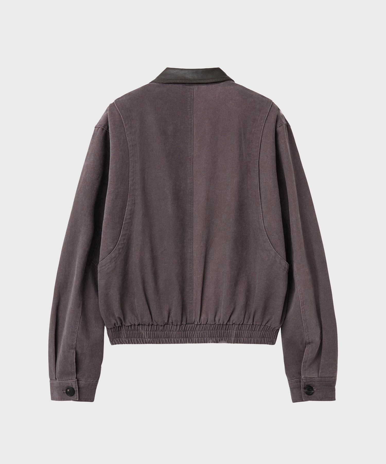 leather хлопок washed blouson (ash purple)