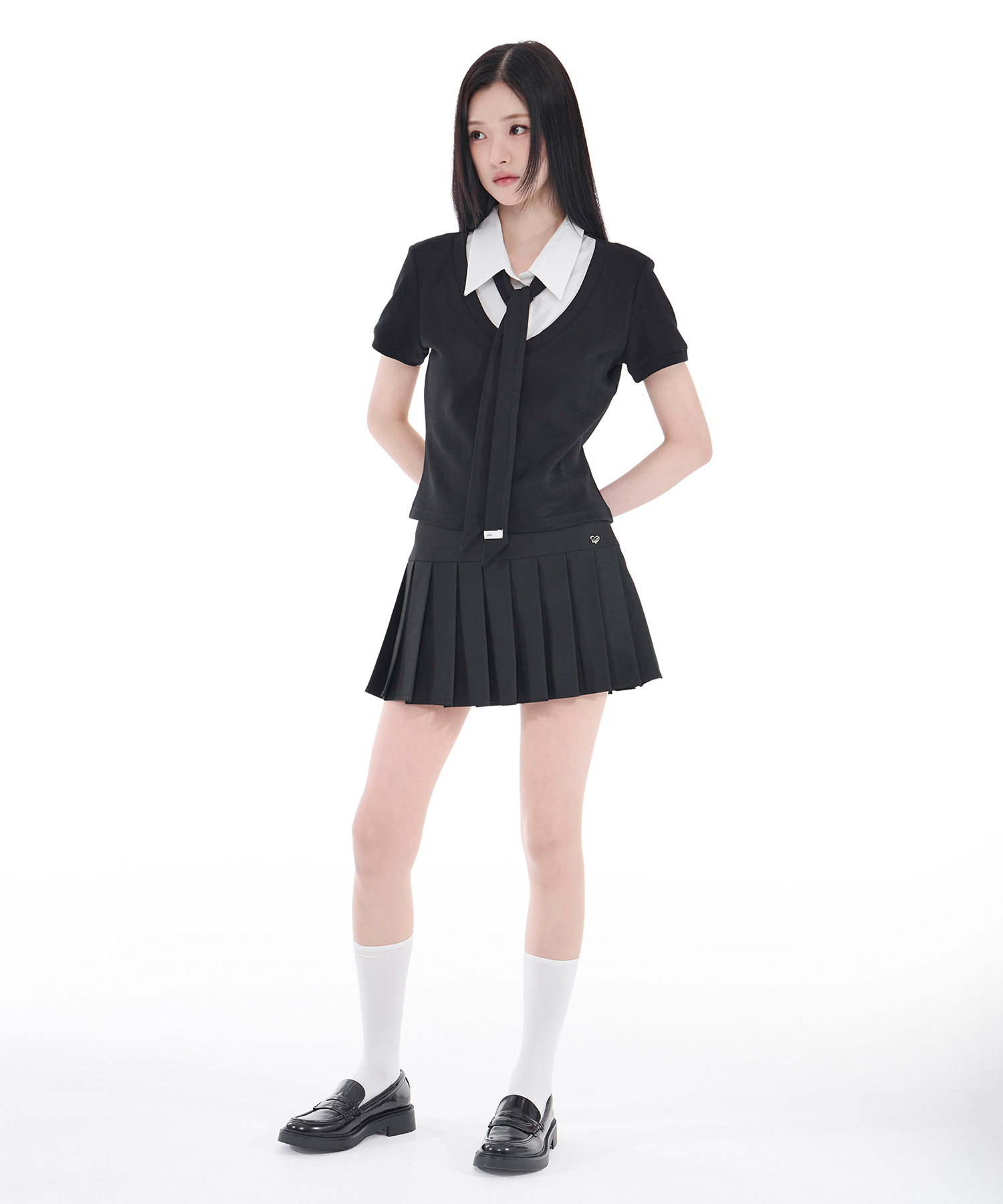 Tie Layered Top (Black)