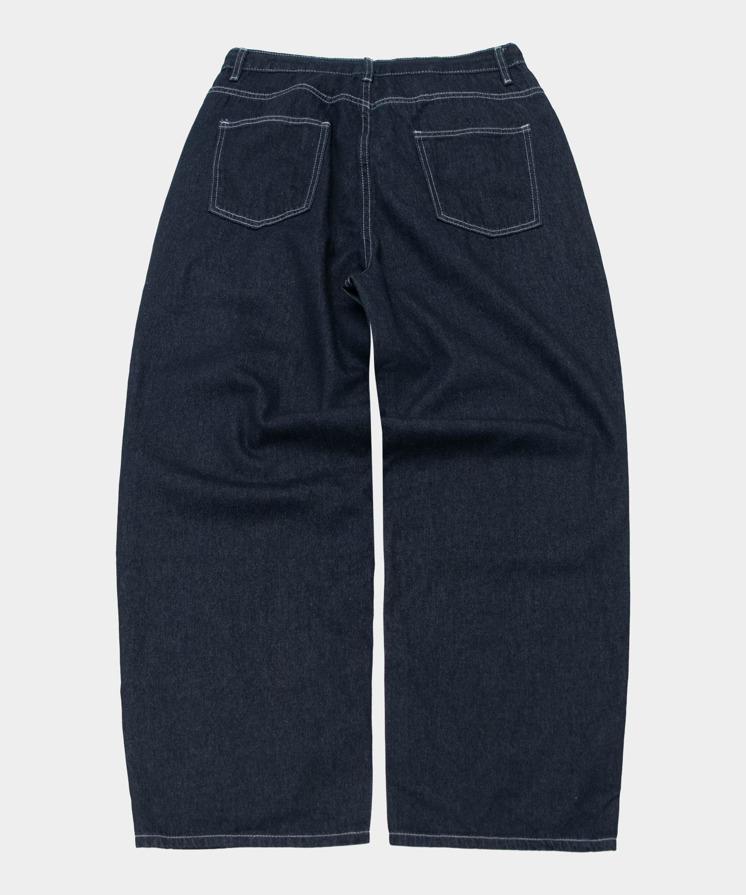 Stripe Star Circle Patch аппликация Wide Raw Denim брюки [Deep Blue]