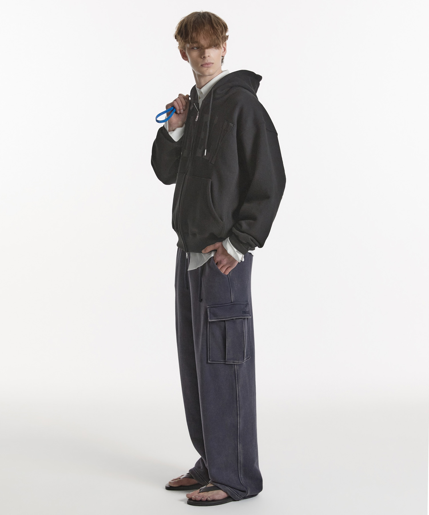 LONELY/LOVELY HOODIE ZIP-UP BLACK