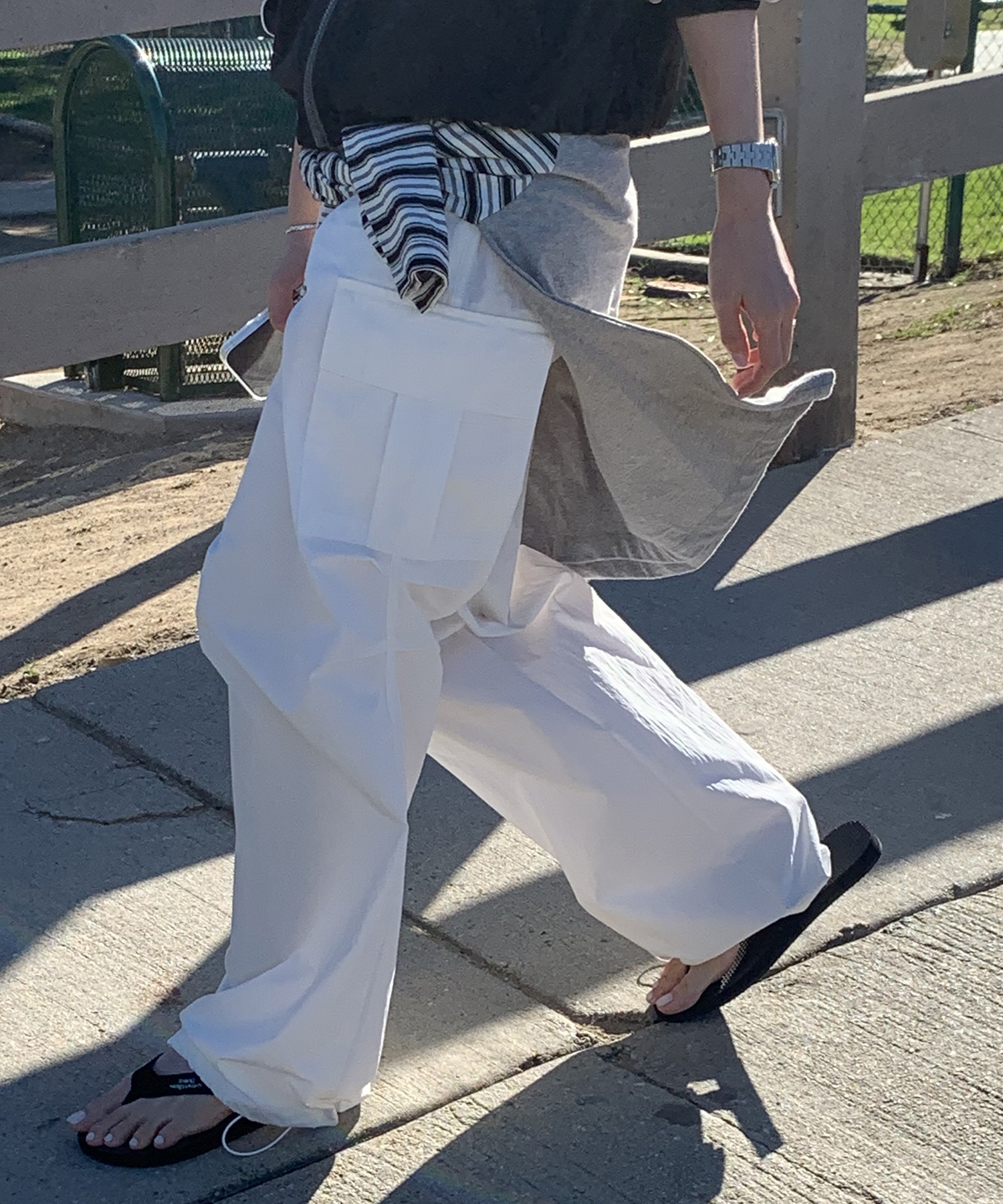 Austen String Cargo Pants - Ivory