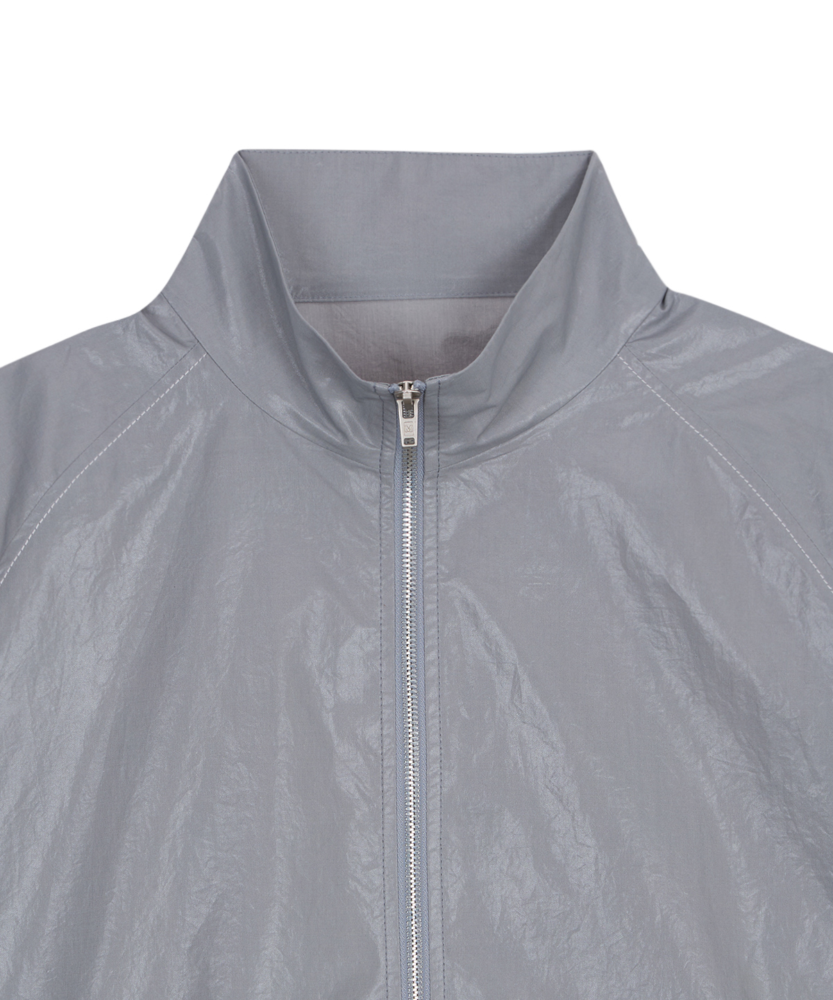 MATIN KIM LOGO COATING JUMPER IN DARK GREY