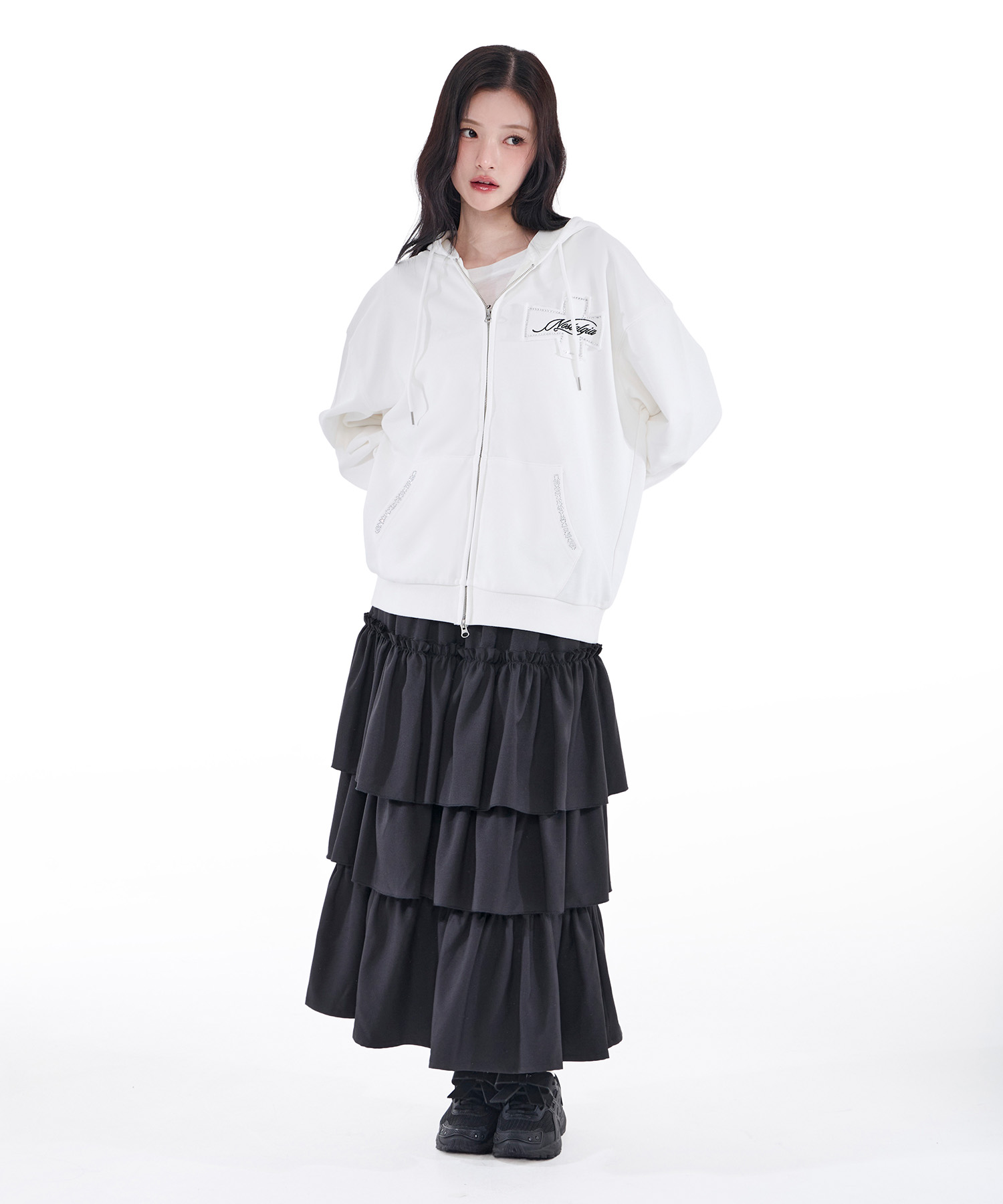 Nostalgia Hoodie Zip-Up (White)