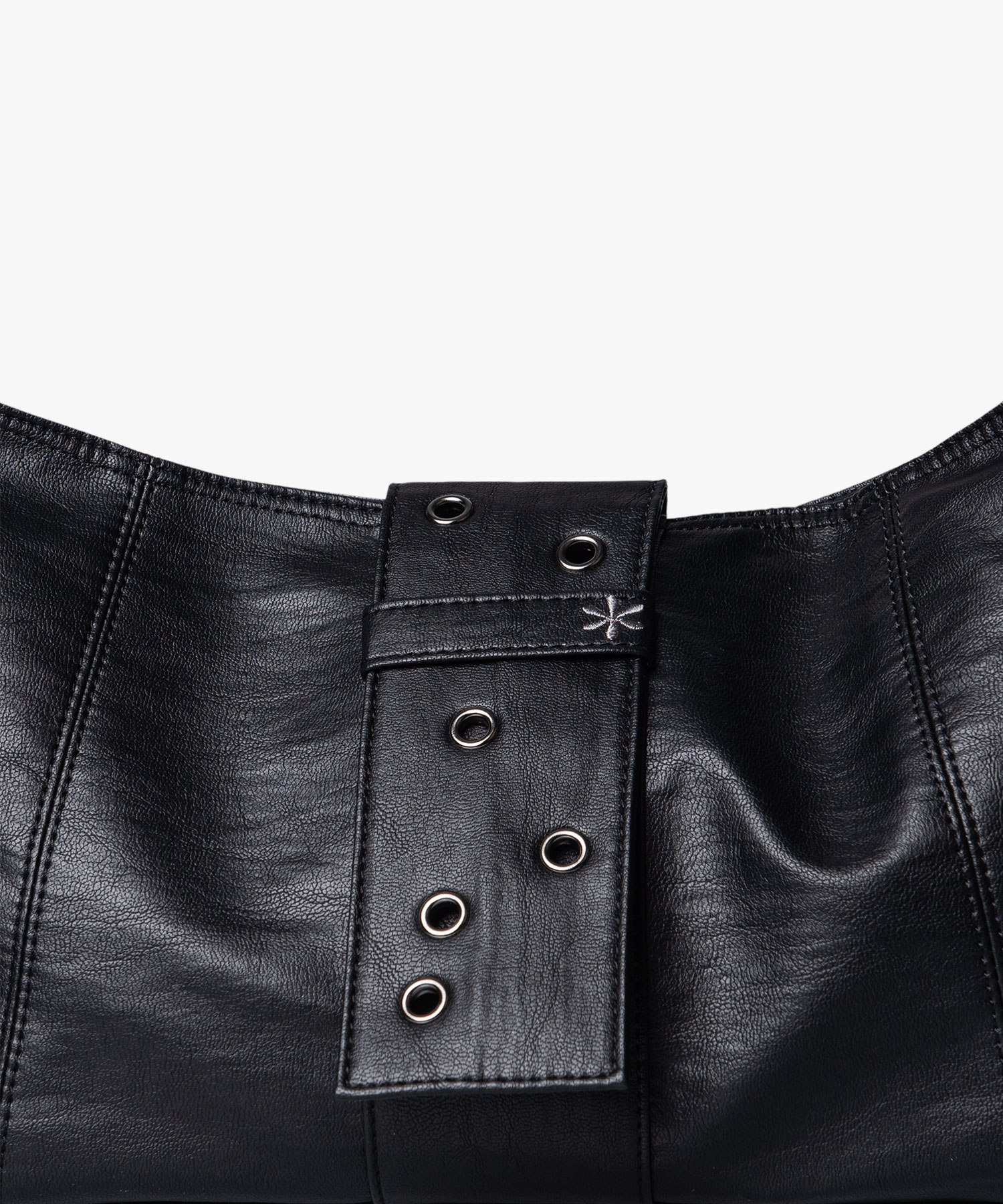 Eyelet Shoulder Bag_Black