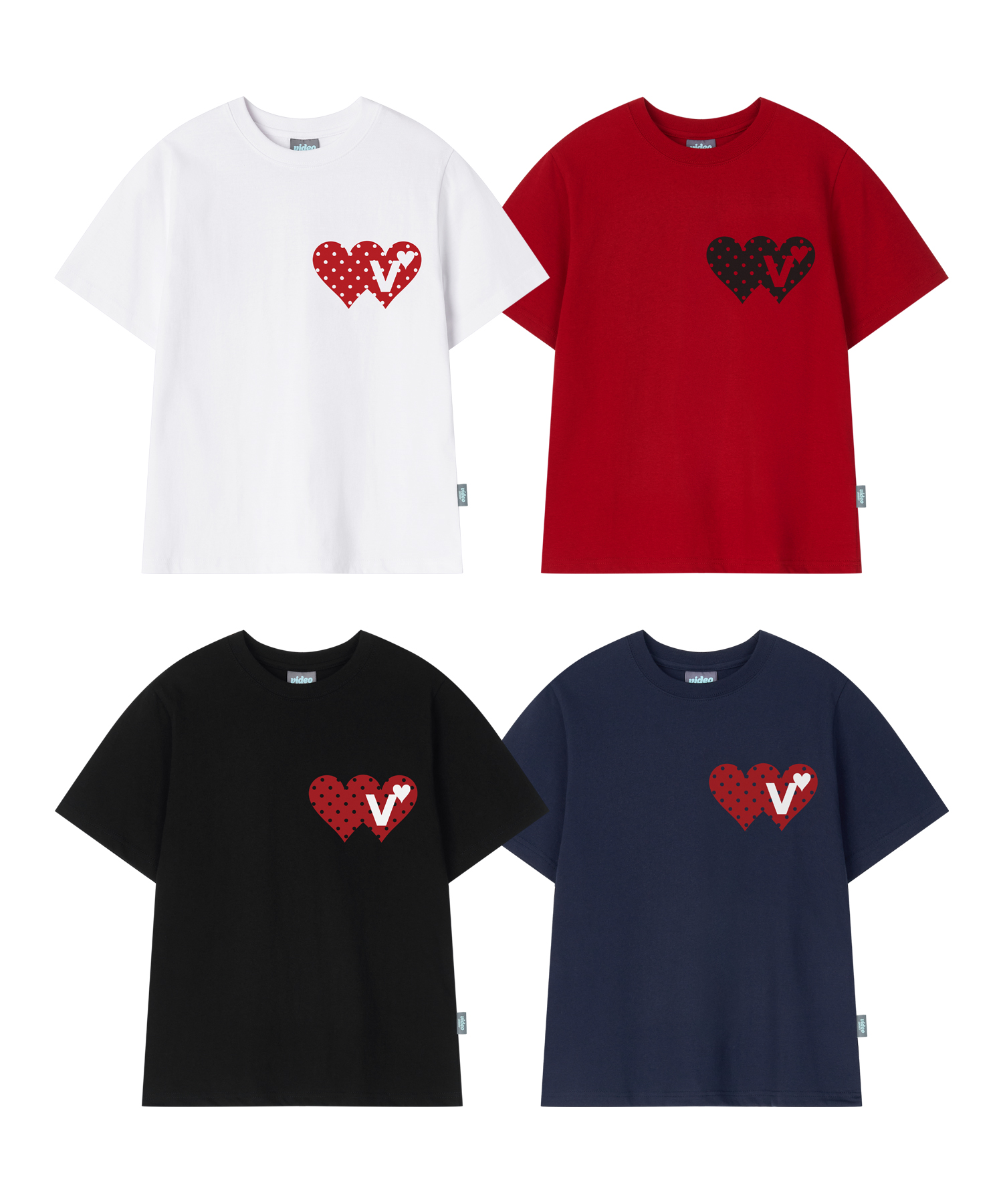Double Heart тишёрт Navy