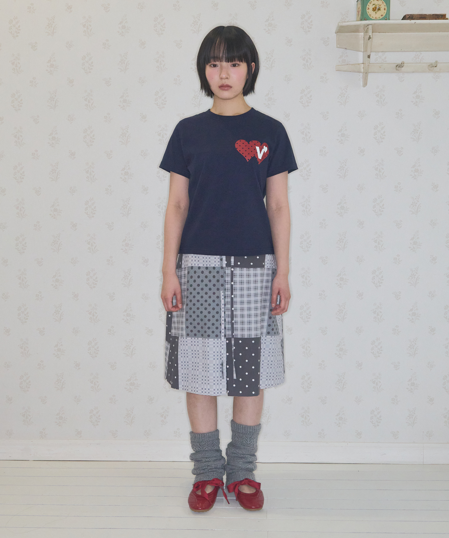 Double Heart тишёрт Navy