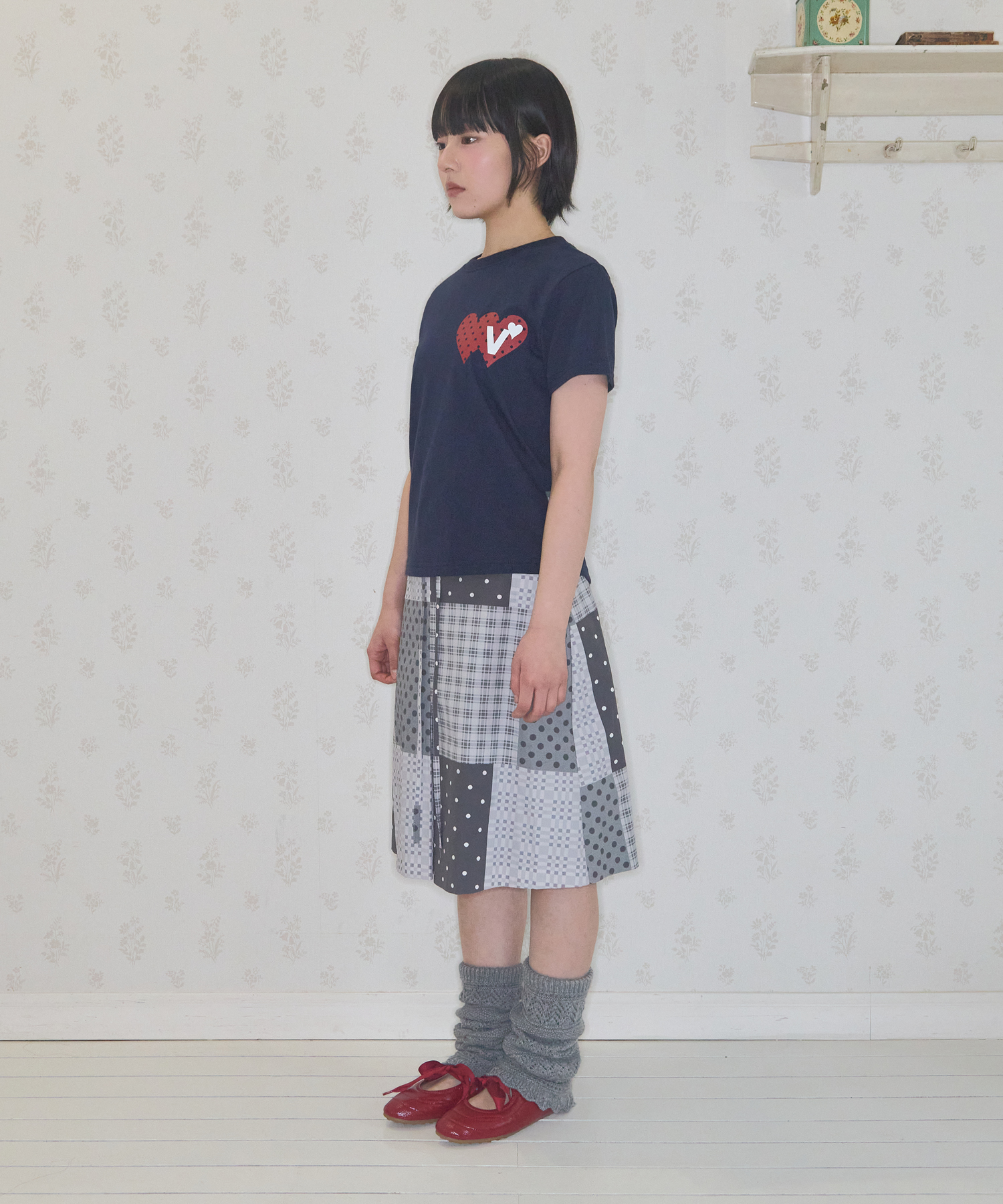 Double Heart тишёрт Navy