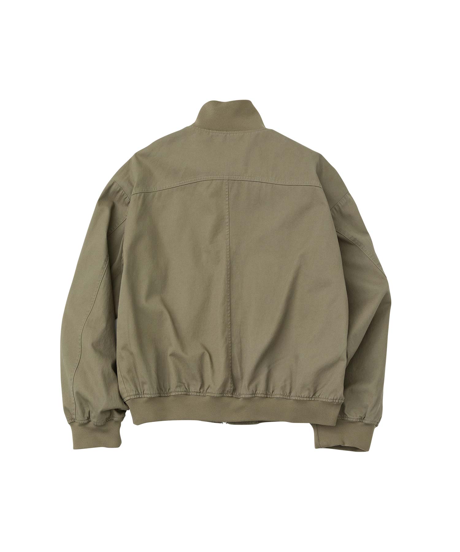 Винтажный хлопковый блузон с высоким горлом BEIGE
