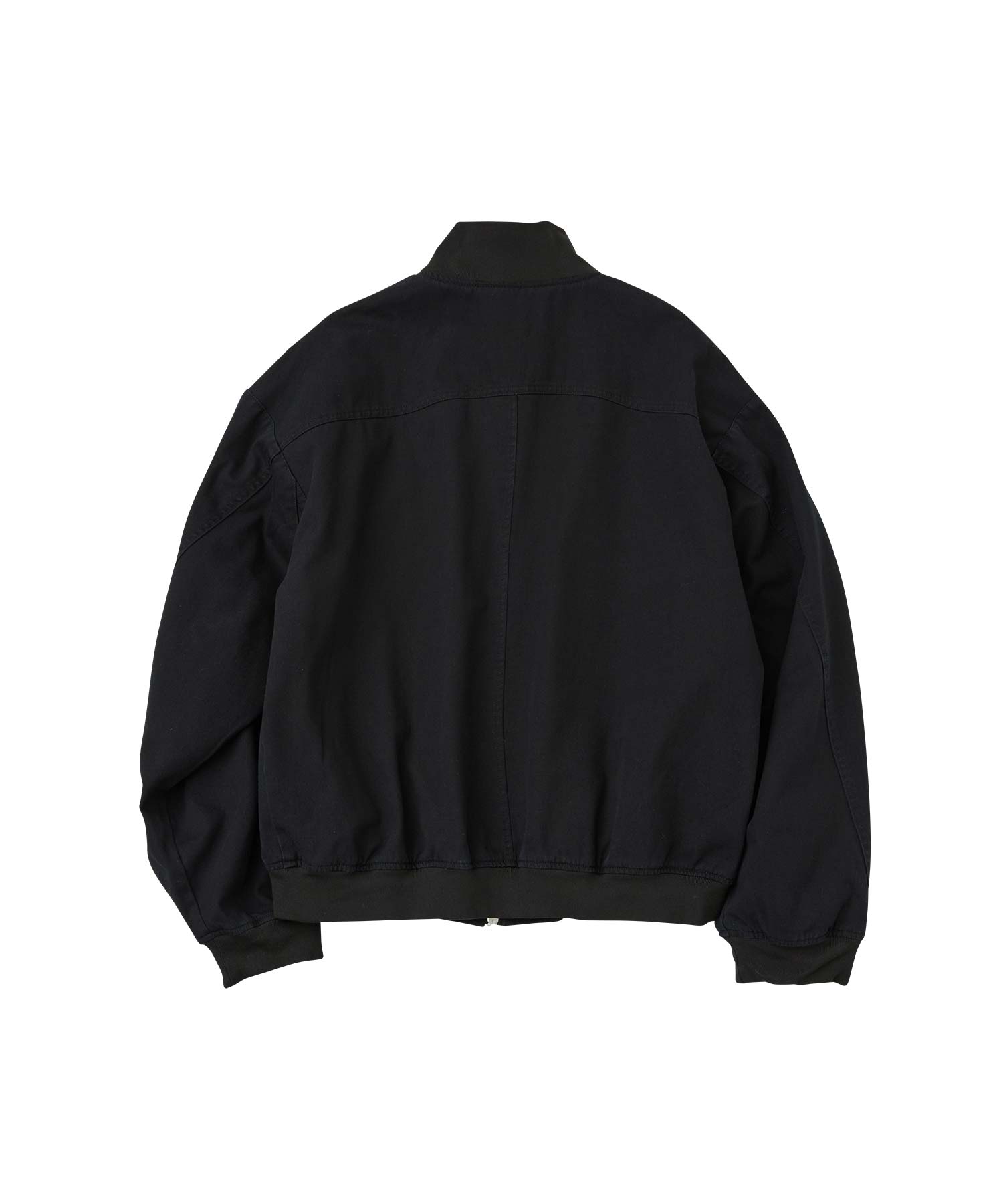 Винтажный хлопковый блузон с высоким горлом_BLACK