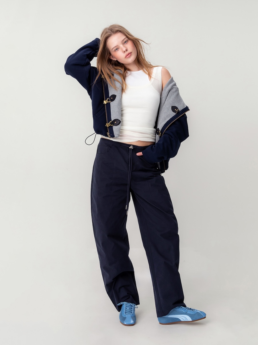 NOVA REVERSIBLE WAFFLE JACKET (NAVY)
