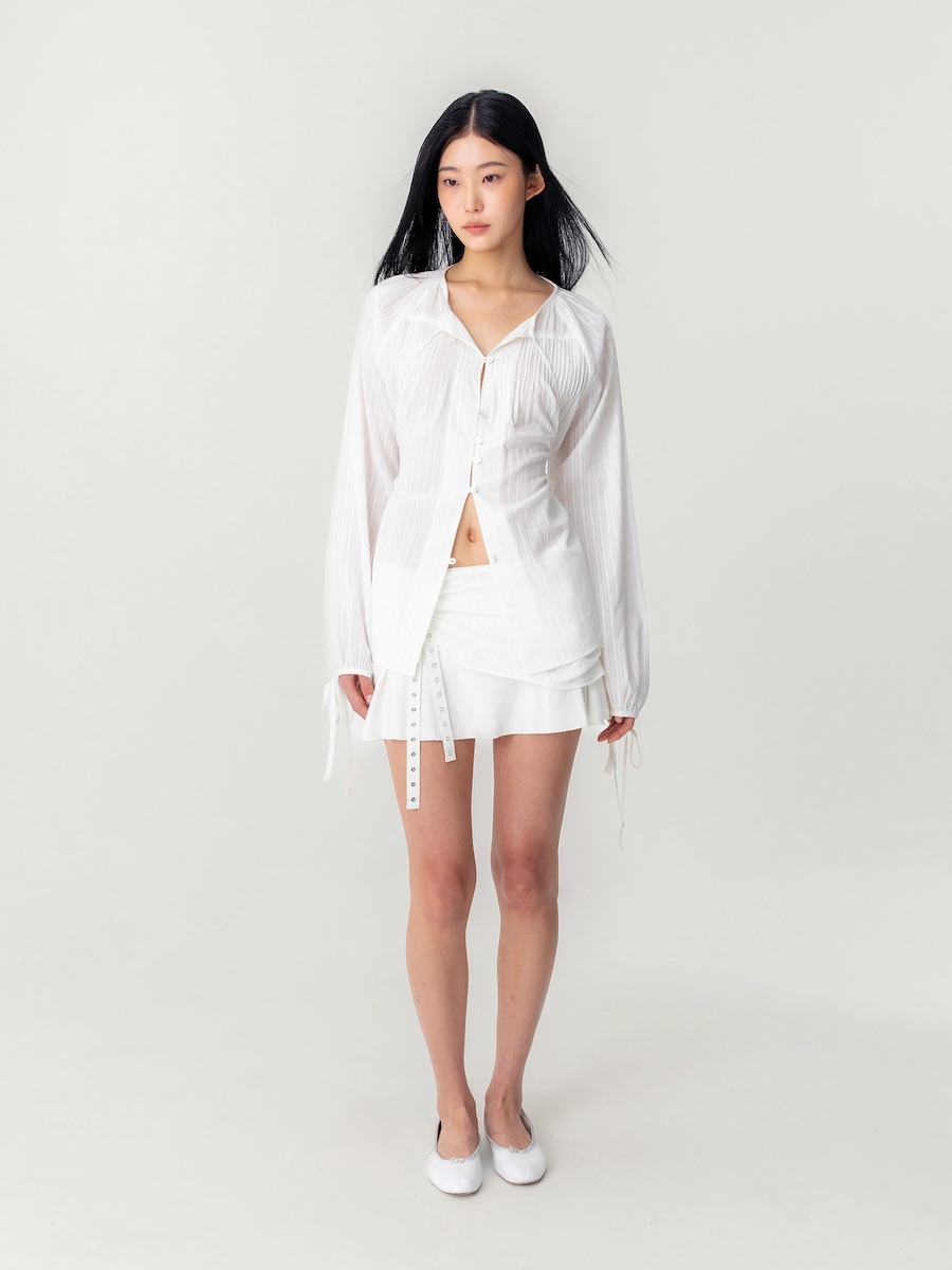 MISTY SHEER BLOUSE (WHITE)